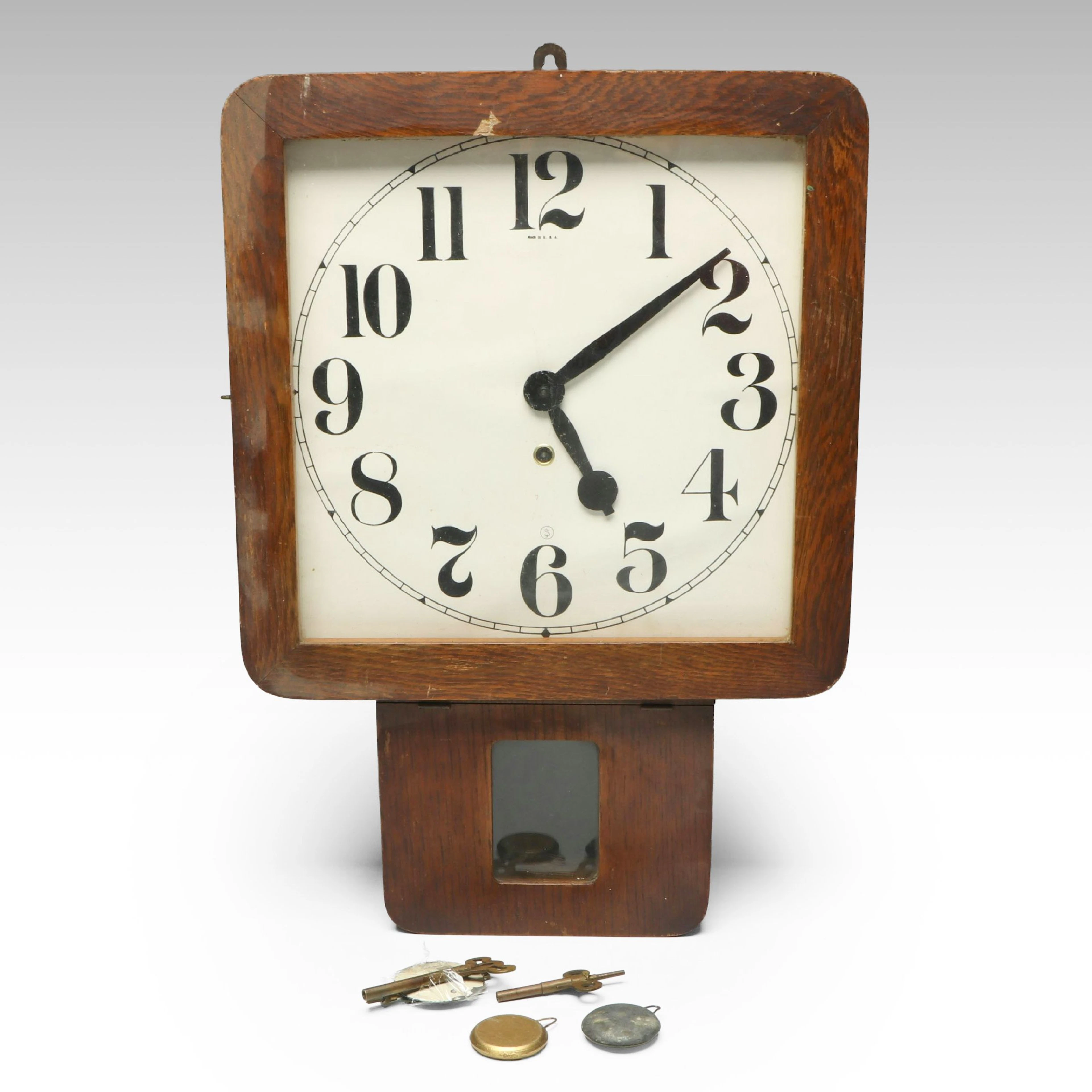 Seth Thomas Mission Style Wood 8 Day Wall Clock