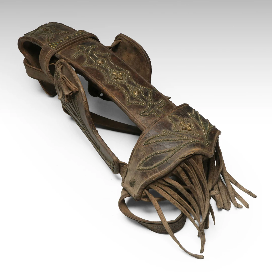 European Studded Leather Horse Headstall
