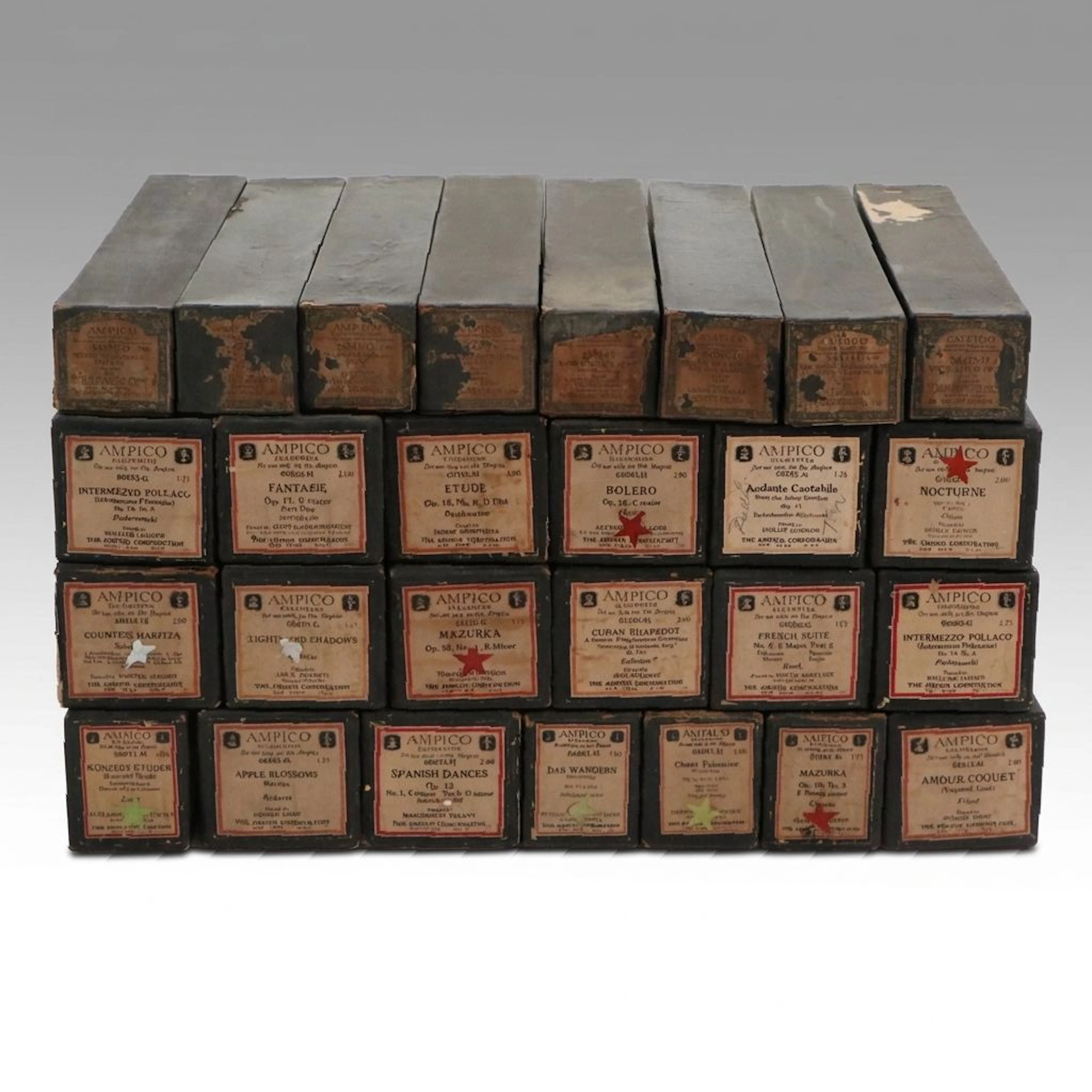 Ampico Player Piano Music Rolls, Early 20th Century