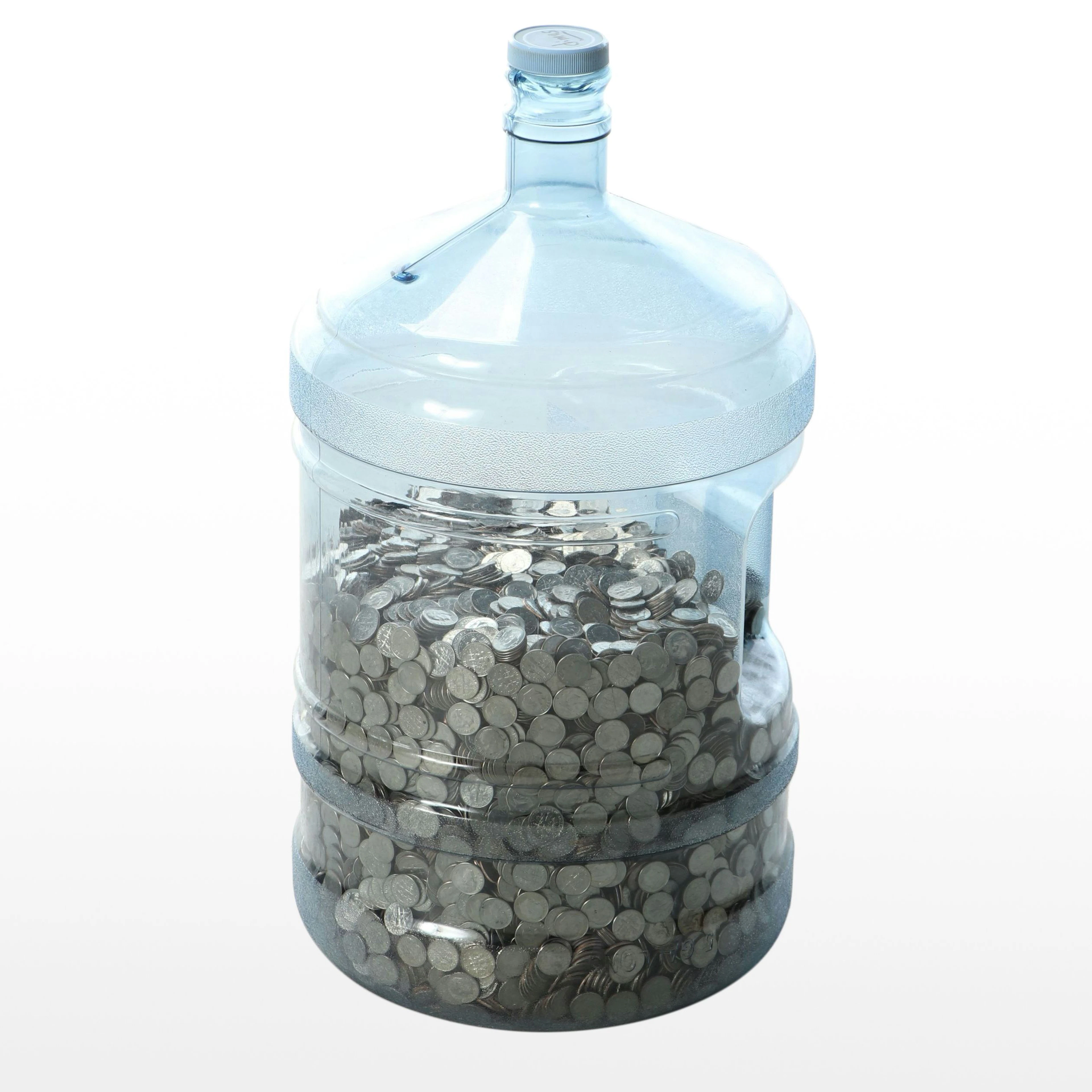 Five Gallon Bottle with More Than 20,000 Modern Roosevelt Dimes