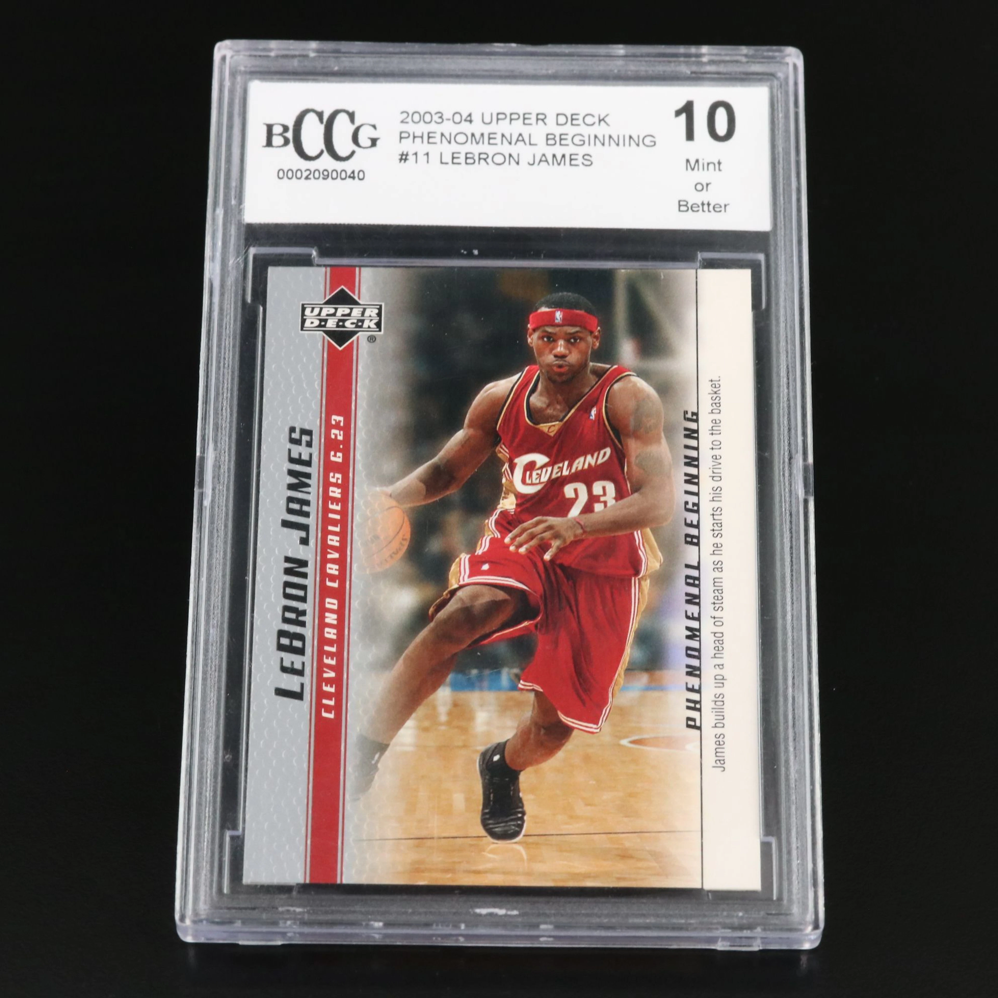 2003-04 Upper Deck LeBron James Phenomenal Beginning Card Graded BCCG 10