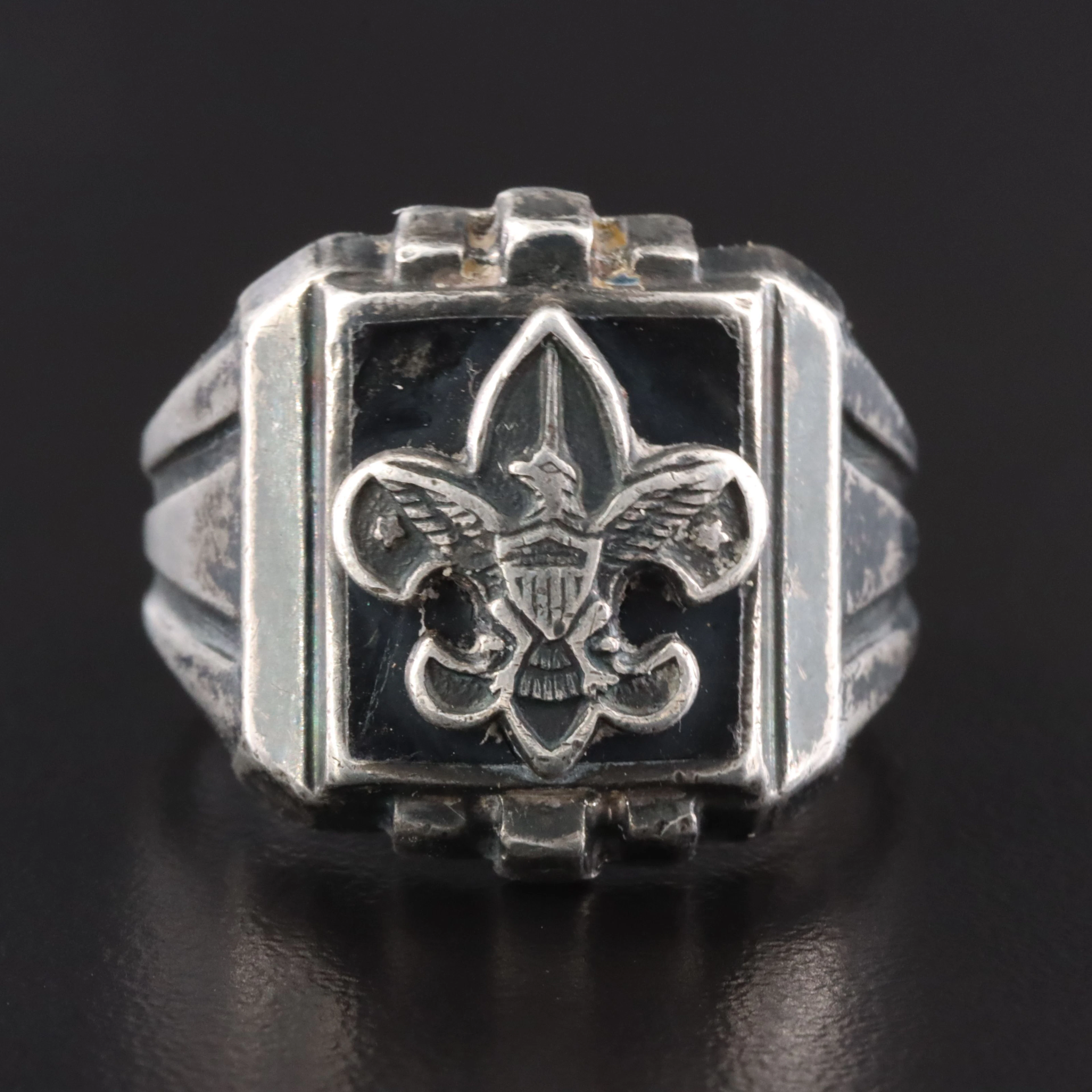 Vintage Sterling Boy Scouts of America Signet Ring