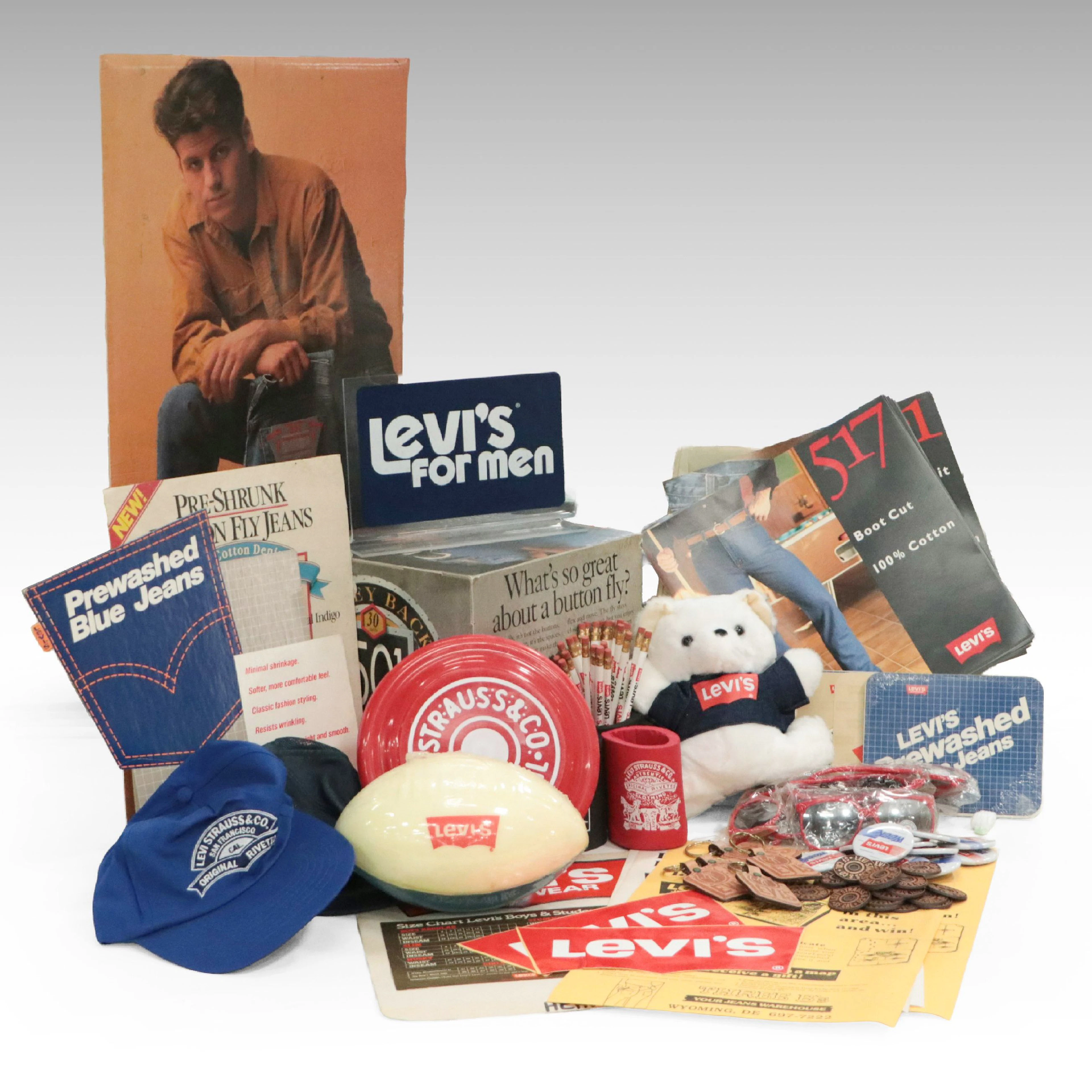 Levi's Keychains, Hats, Signs and More Vintage Promotional Collectibles