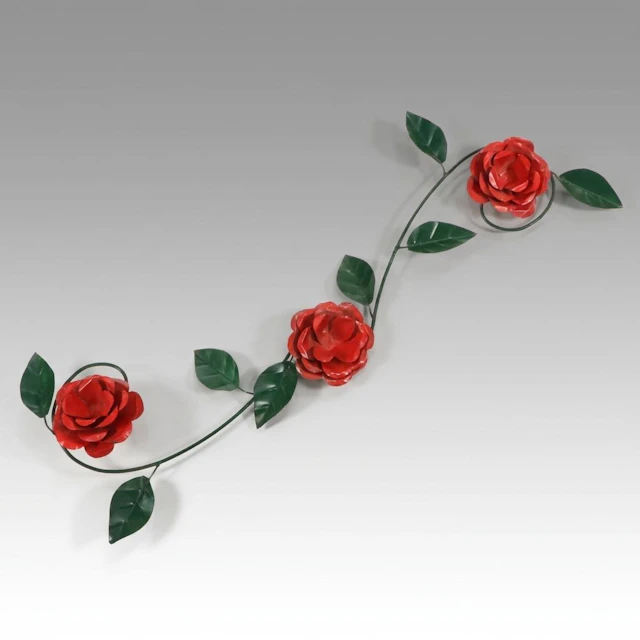 Portuguese Style Scrolled Rose and Leaf Wall Hanging