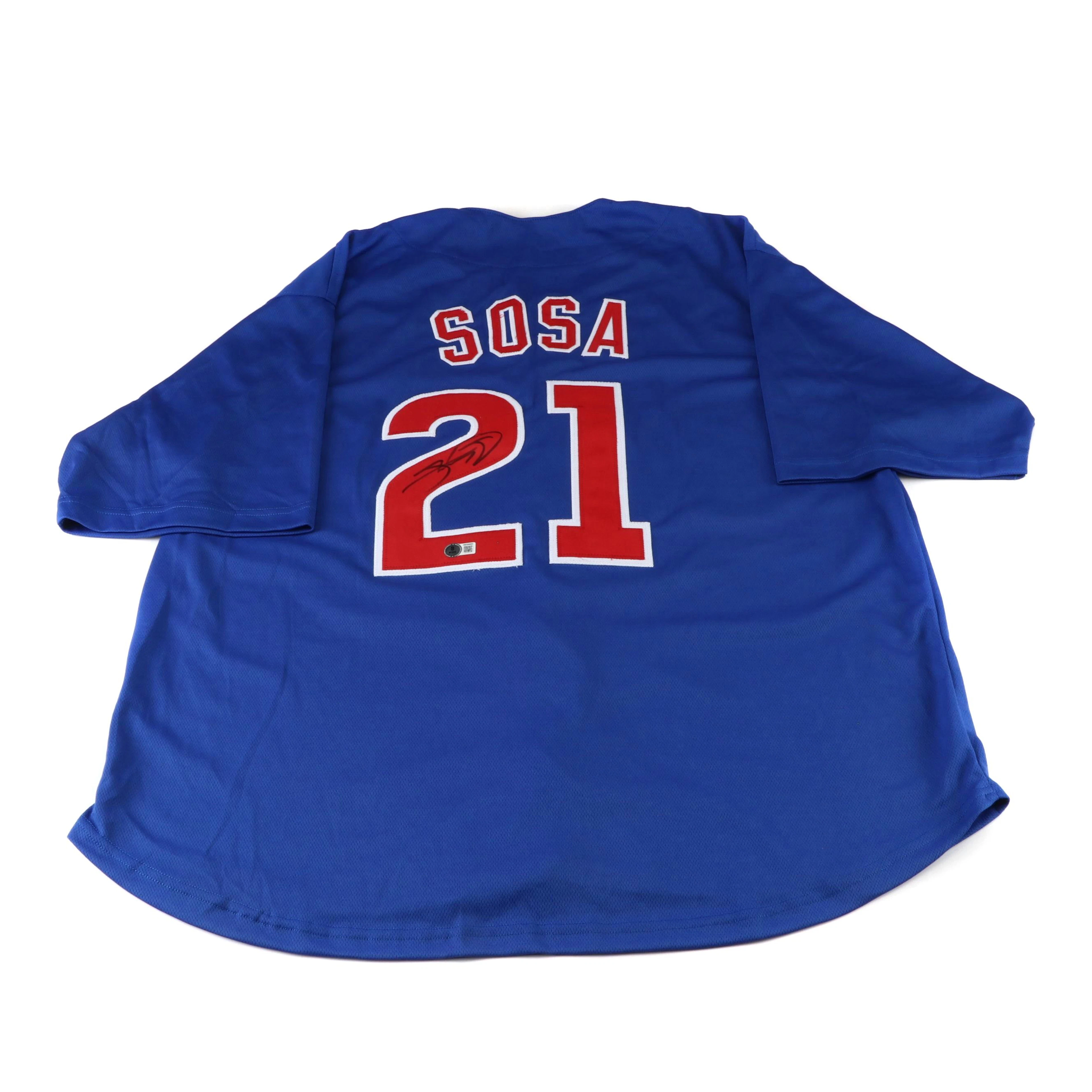 Sammy Sosa Signed Chicago Cubs Baseball Jersey, Beckett