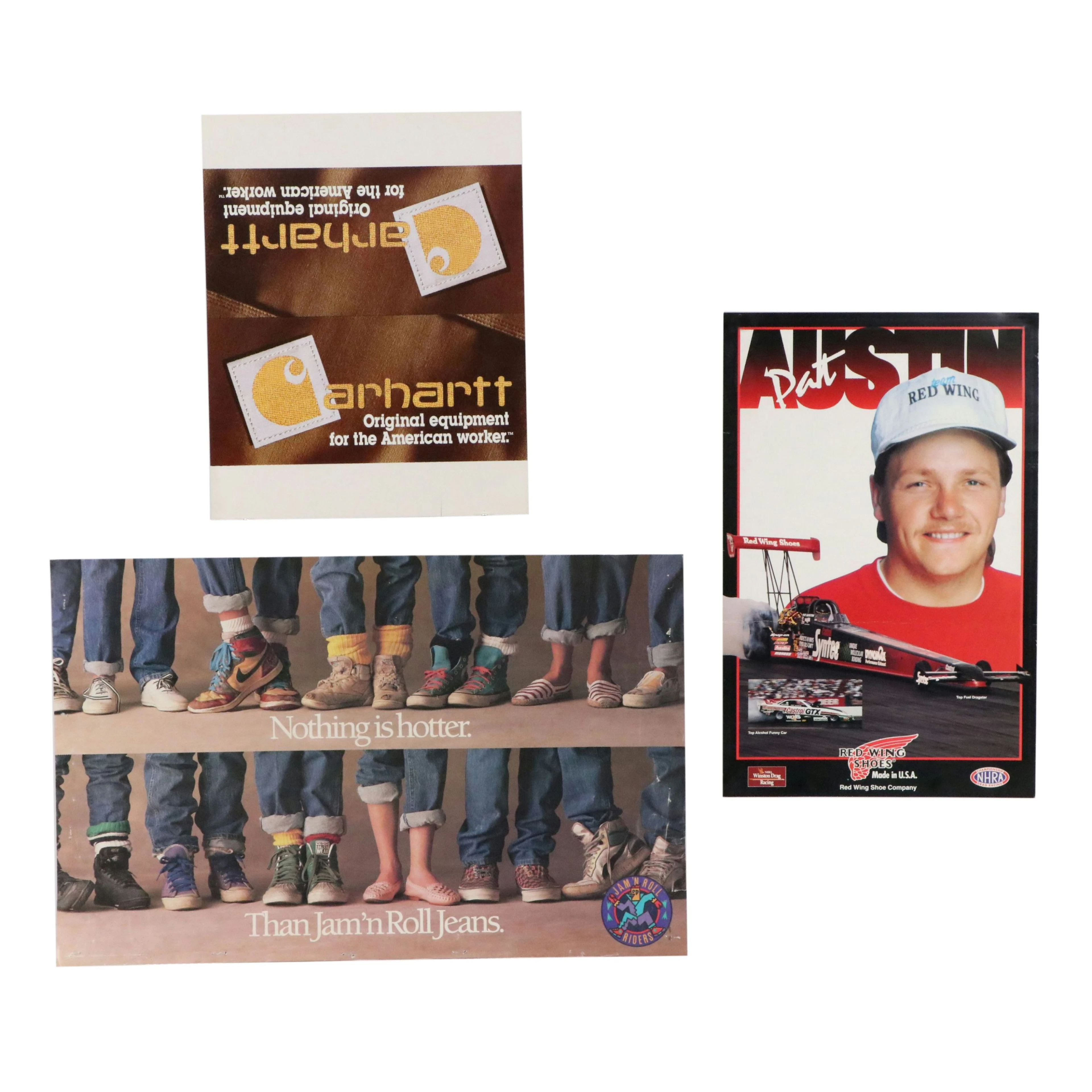 Offset Lithograph Promotional Material for Jam'n Roll, Red Wing, and Carhartt
