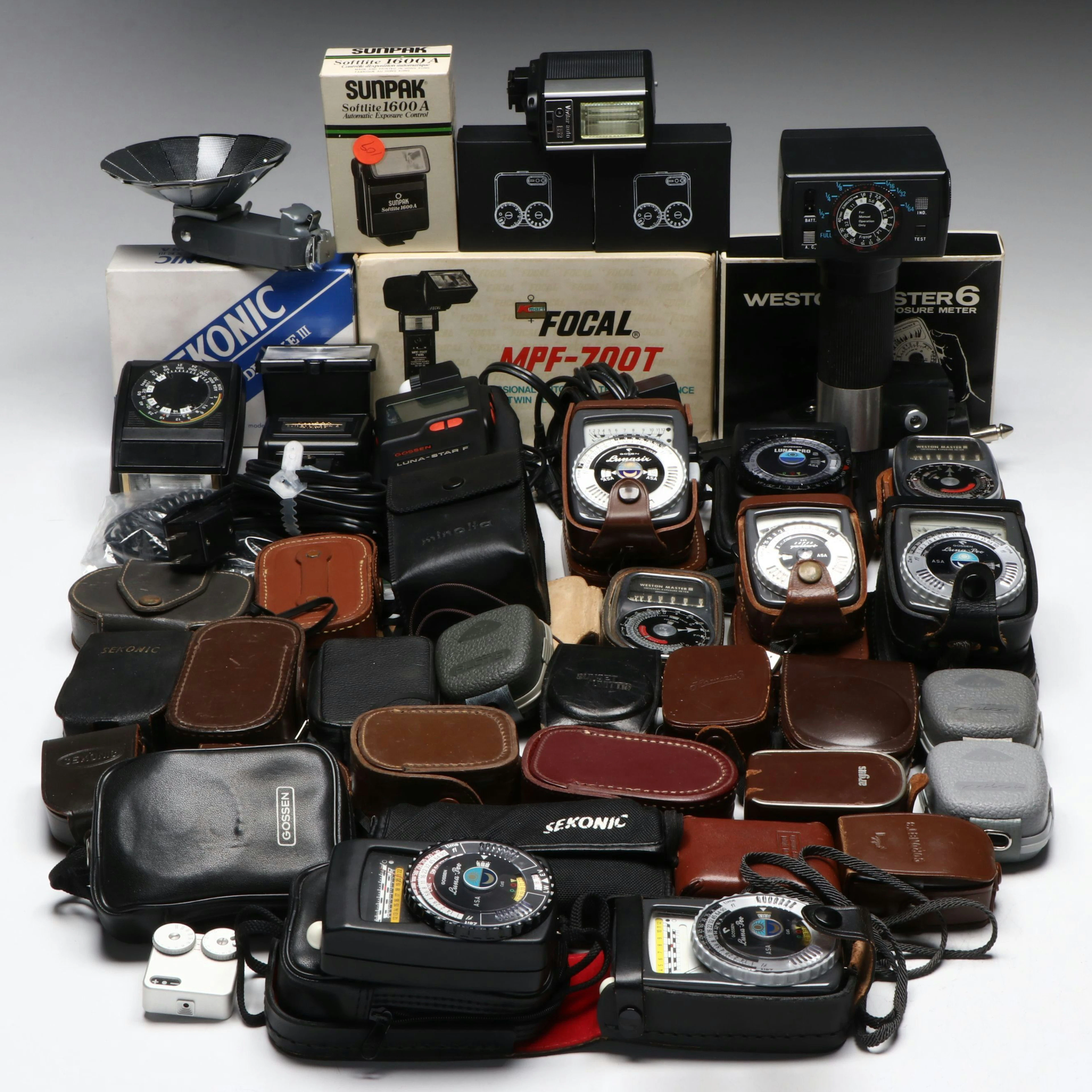 Collection of Camera Accessories Including Honeywell "Tilt-A-Mite" and More