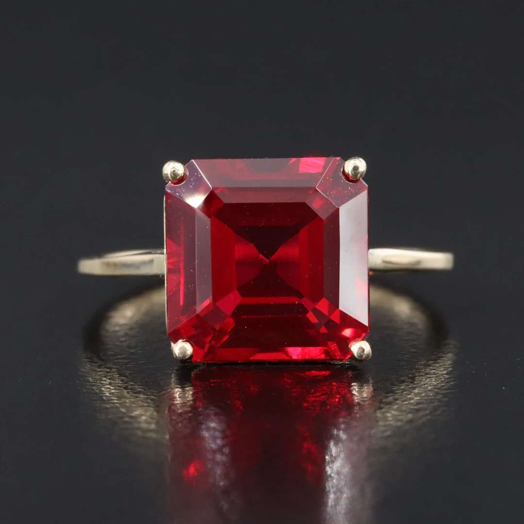 14K Ruby Solitaire Ring