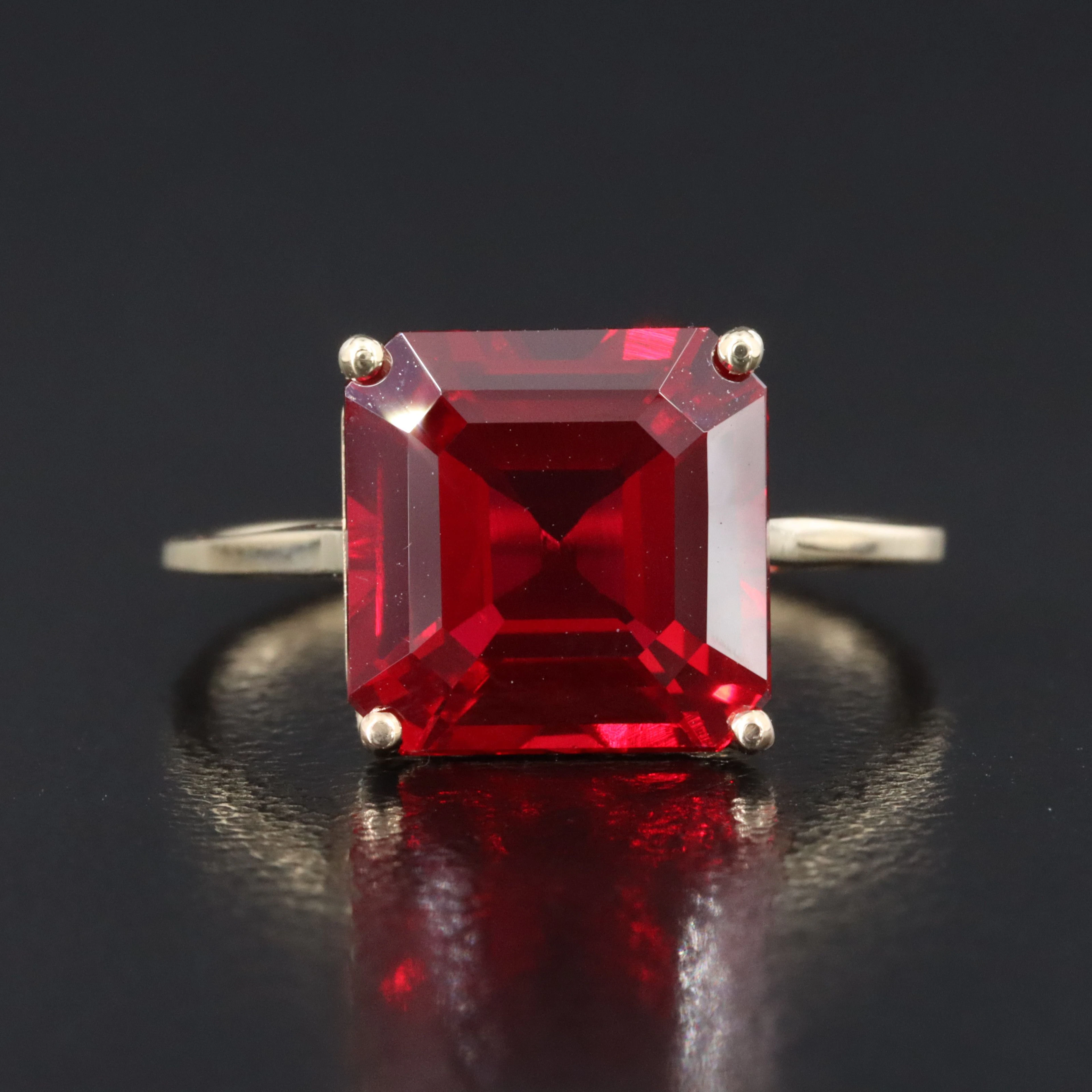 14K Ruby Solitaire Ring