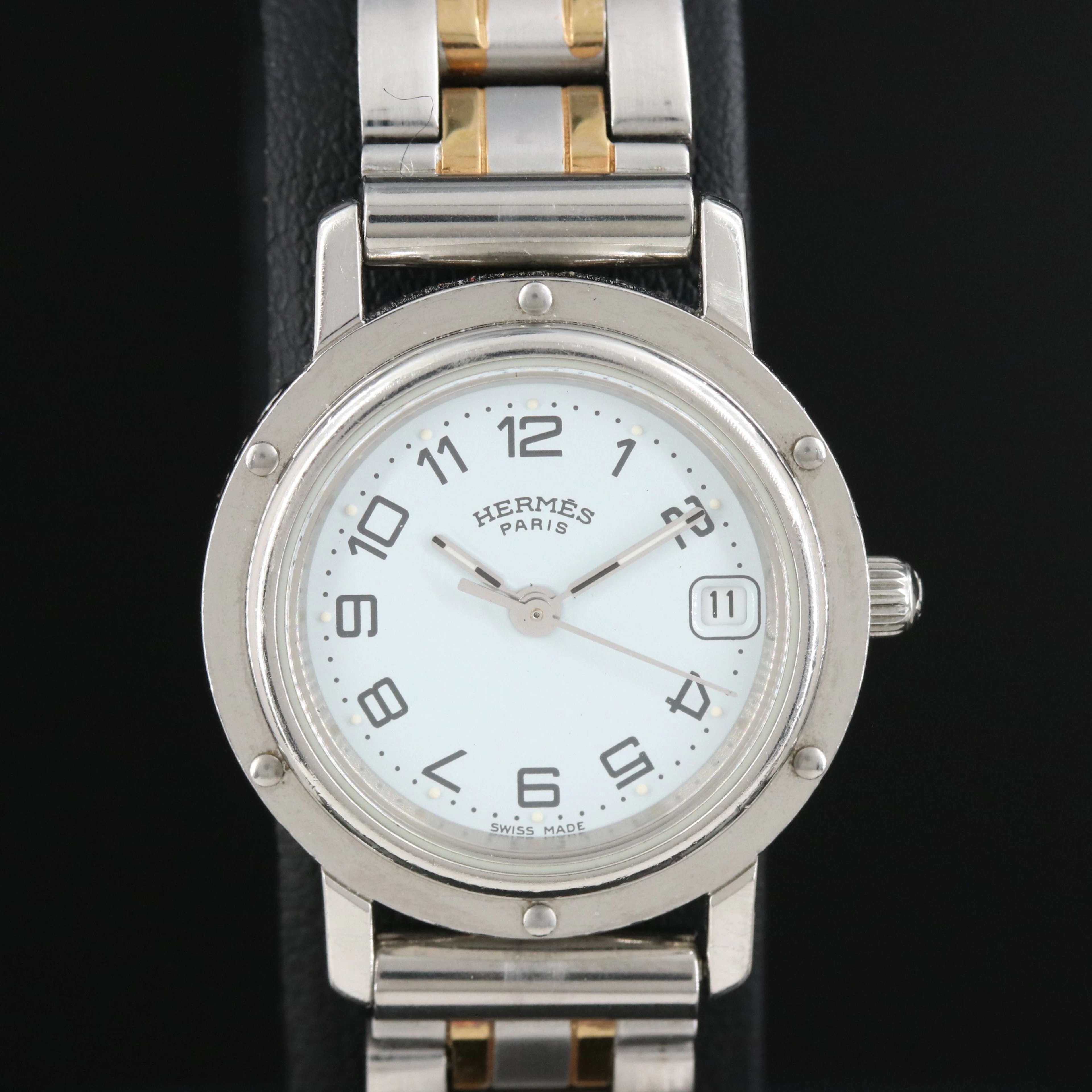 Hermès Clipper Stainless Steel Swiss Quartz Watch #CL4.21-0