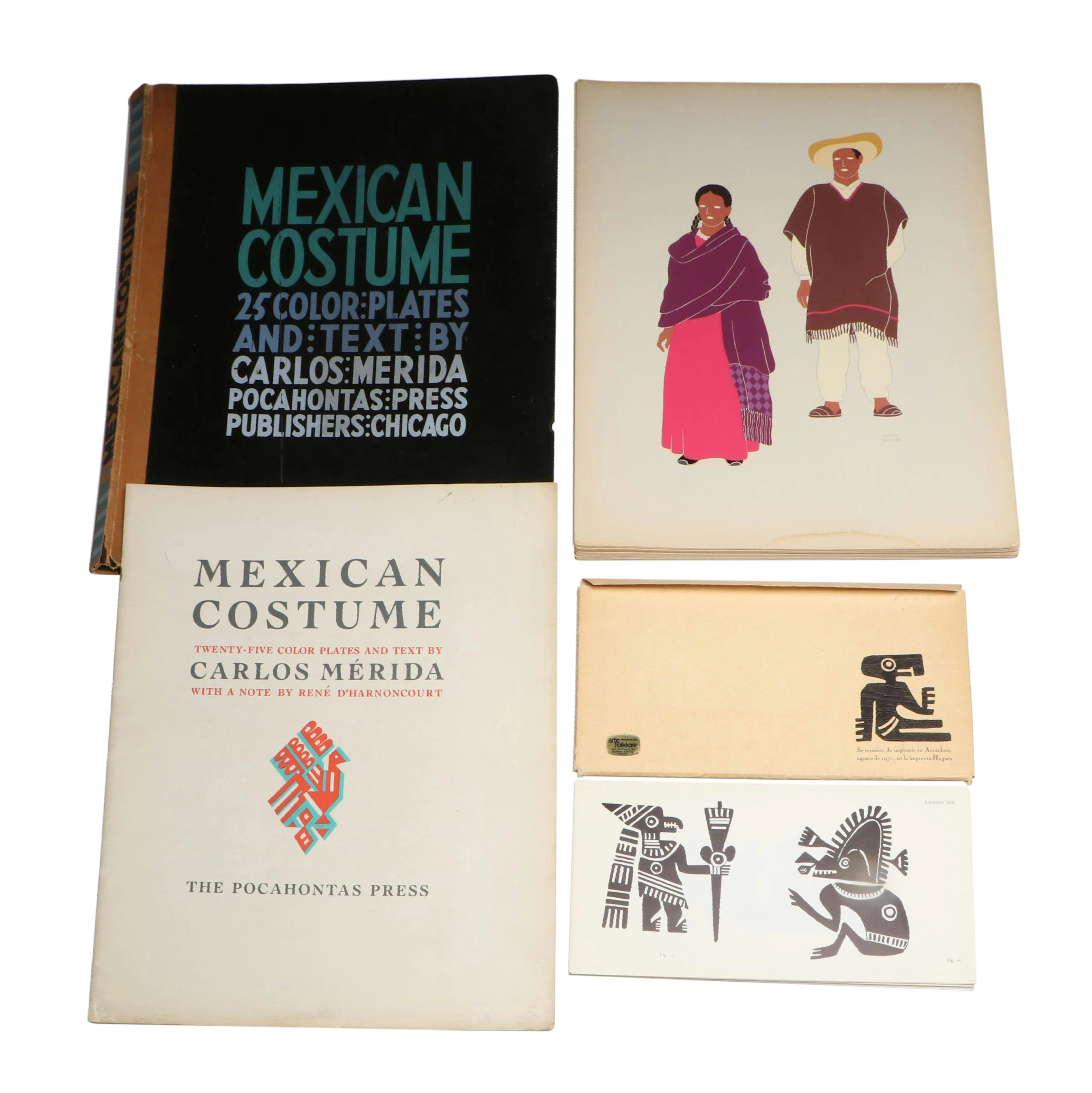 "Mexican Costume" by Carlos Mérida with Other Pre-Columbian Art Book