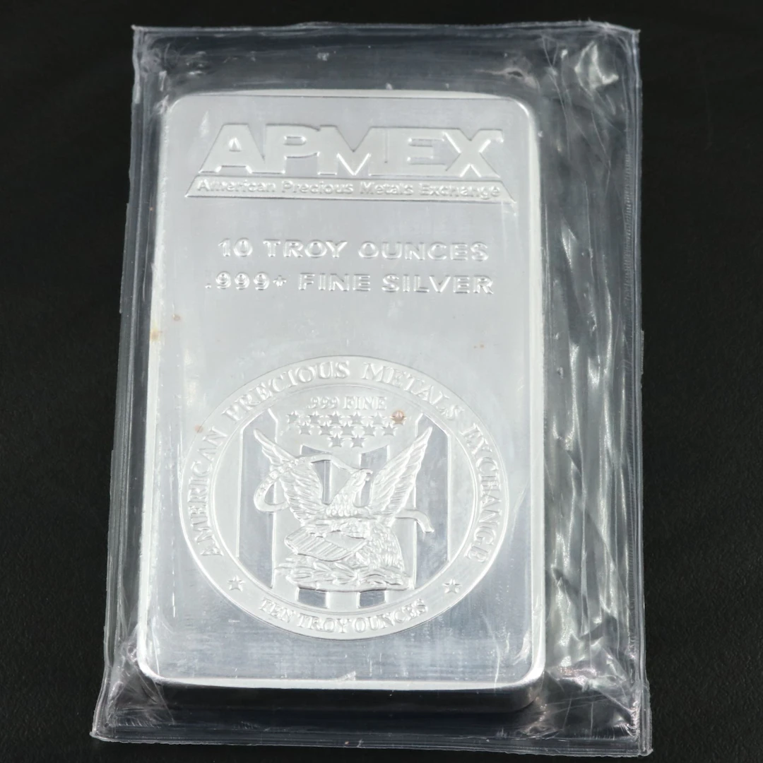 APMEX Ten Troy Ounce Silver Bar