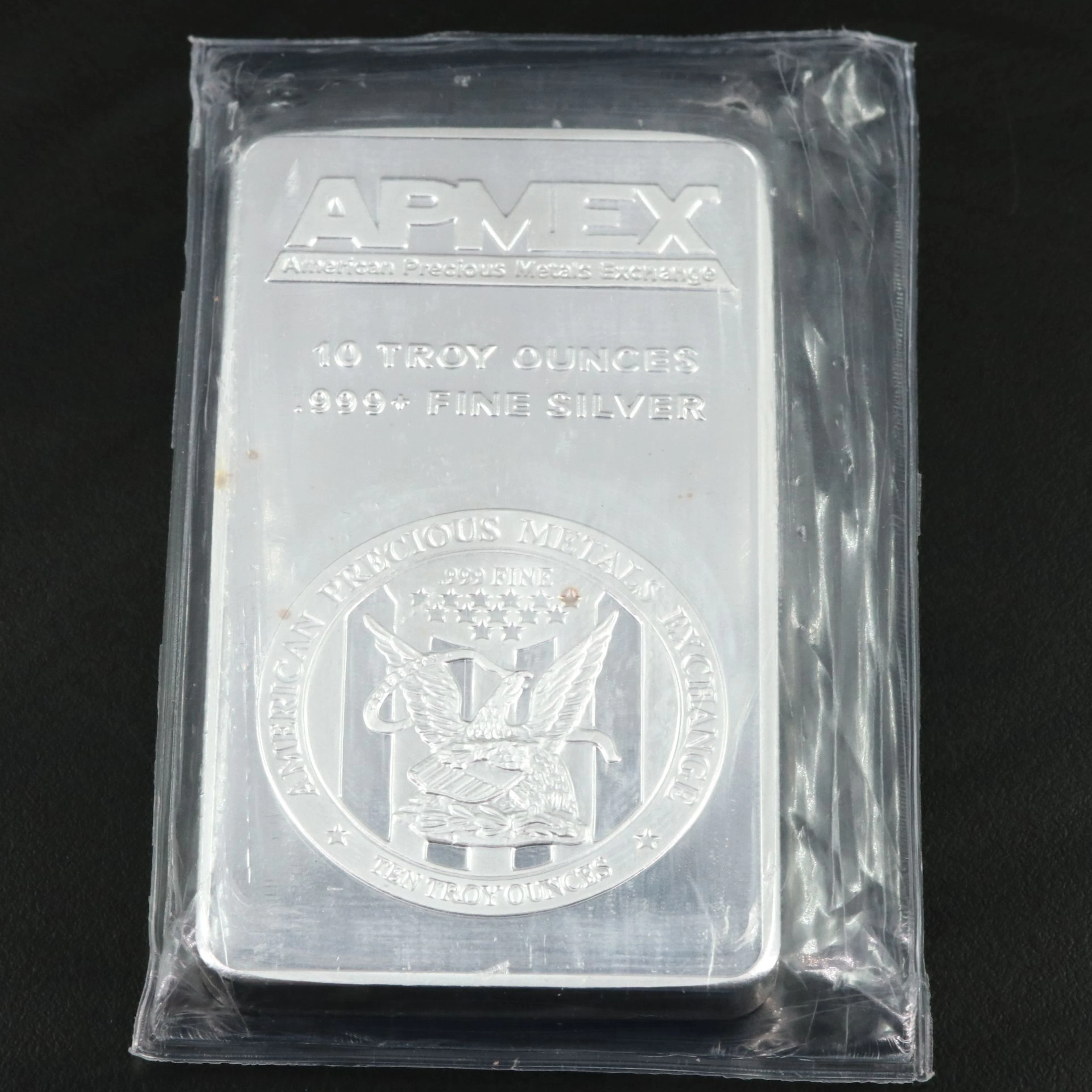 APMEX Ten Troy Ounce Silver Bar