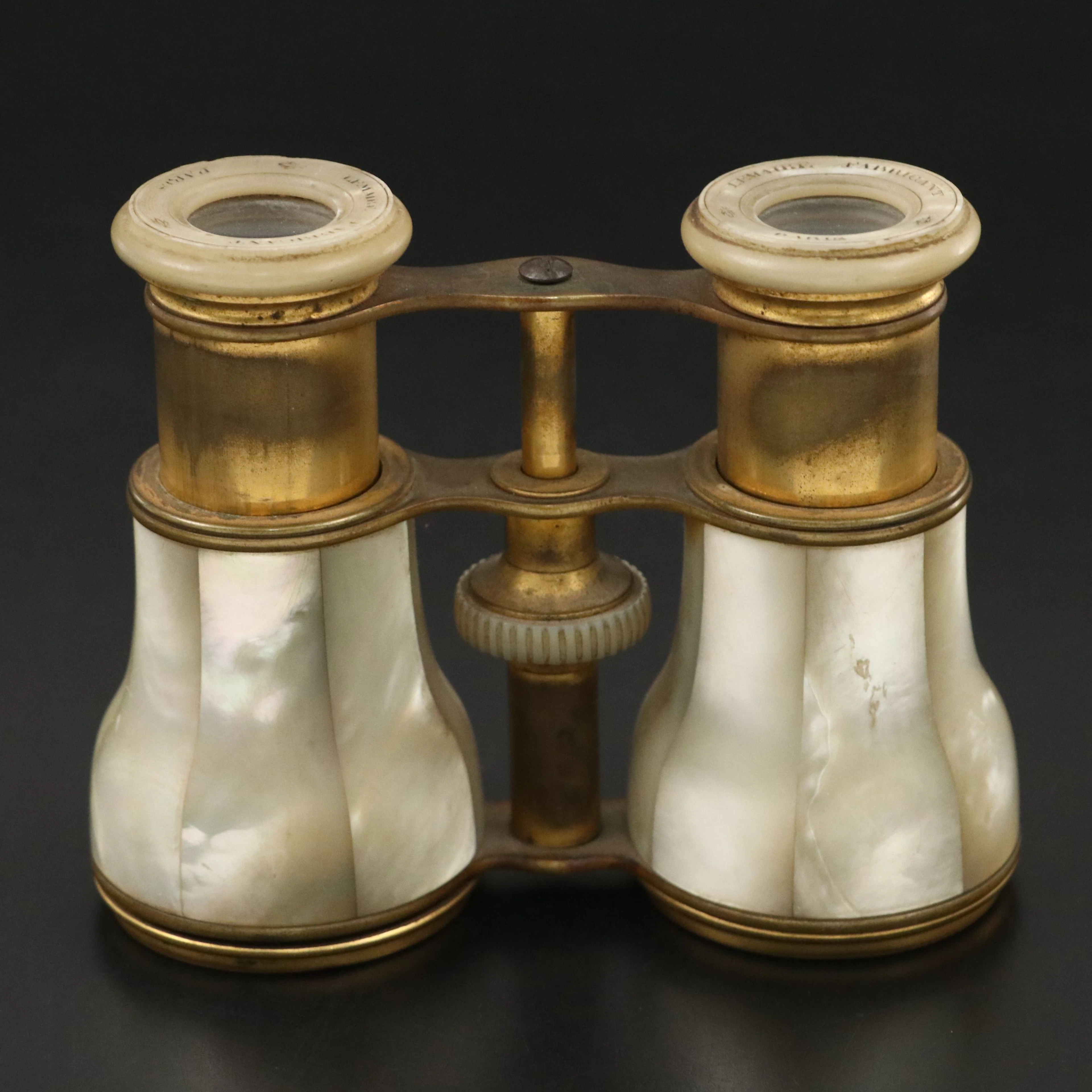 Lemarie Mother-of-Pearl and Brass Opera Glasses