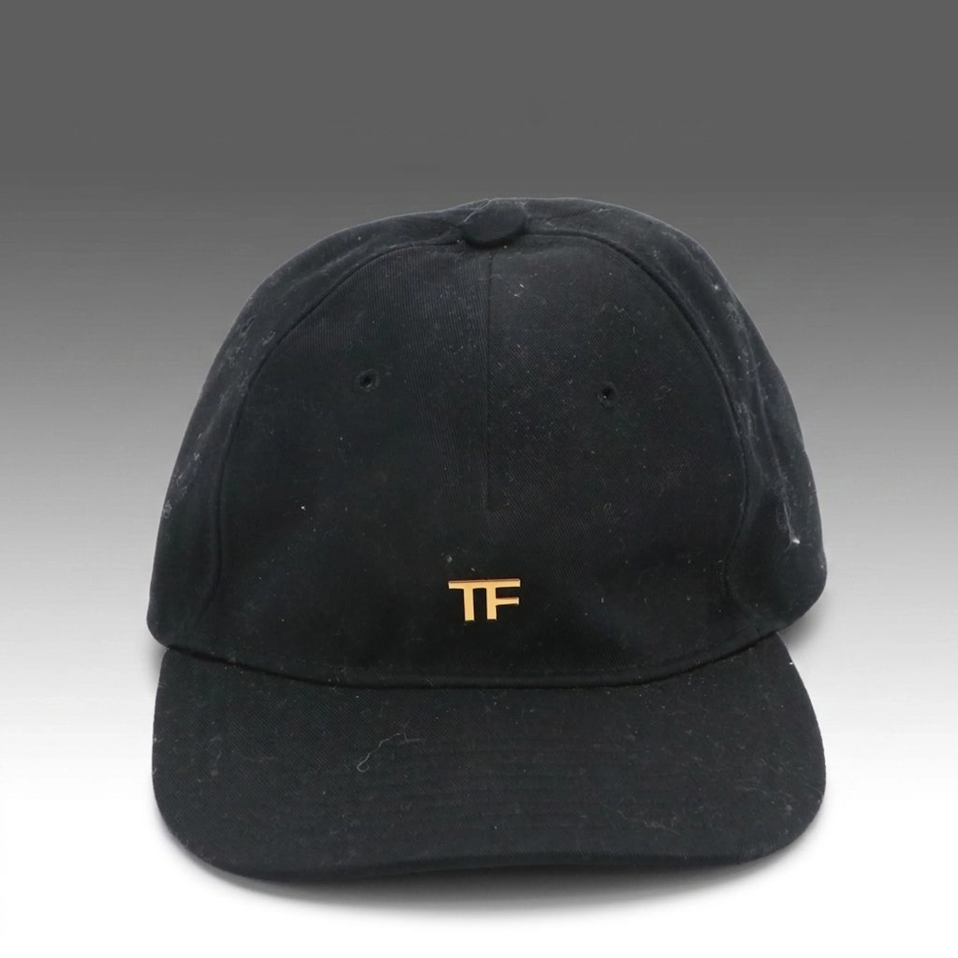 Tom Ford Black Baseball Cap with TF Monogram
