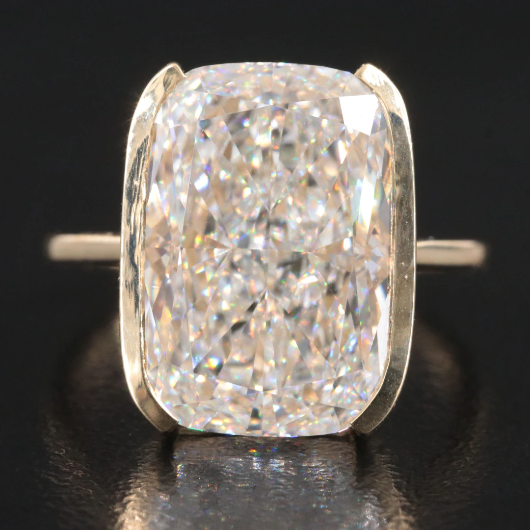 14K 10.05 CT Lab Grown Diamond Ring with IGI Report