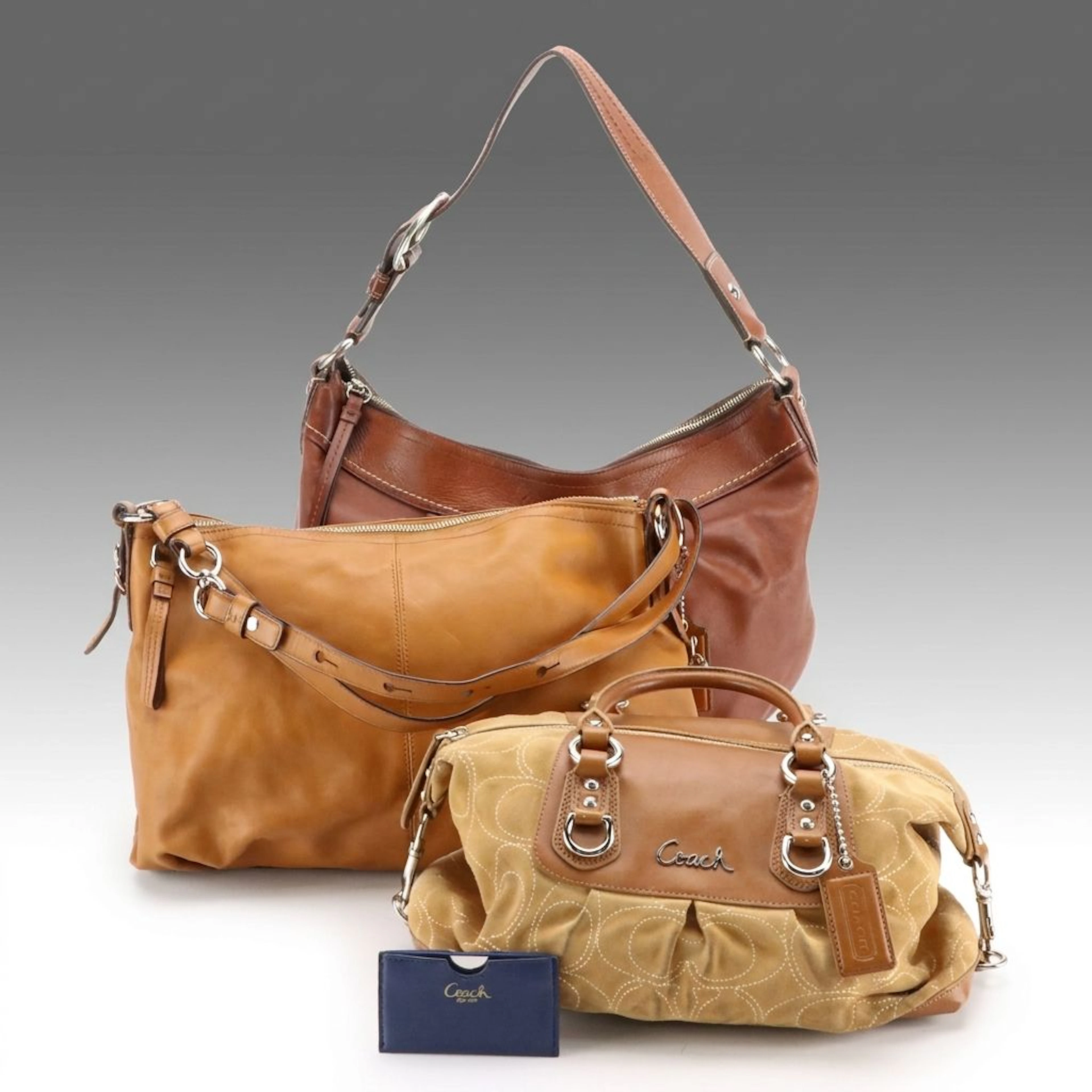 Coach Soho, Ashley, and Mia Shoulder Bags in Leather and Suede