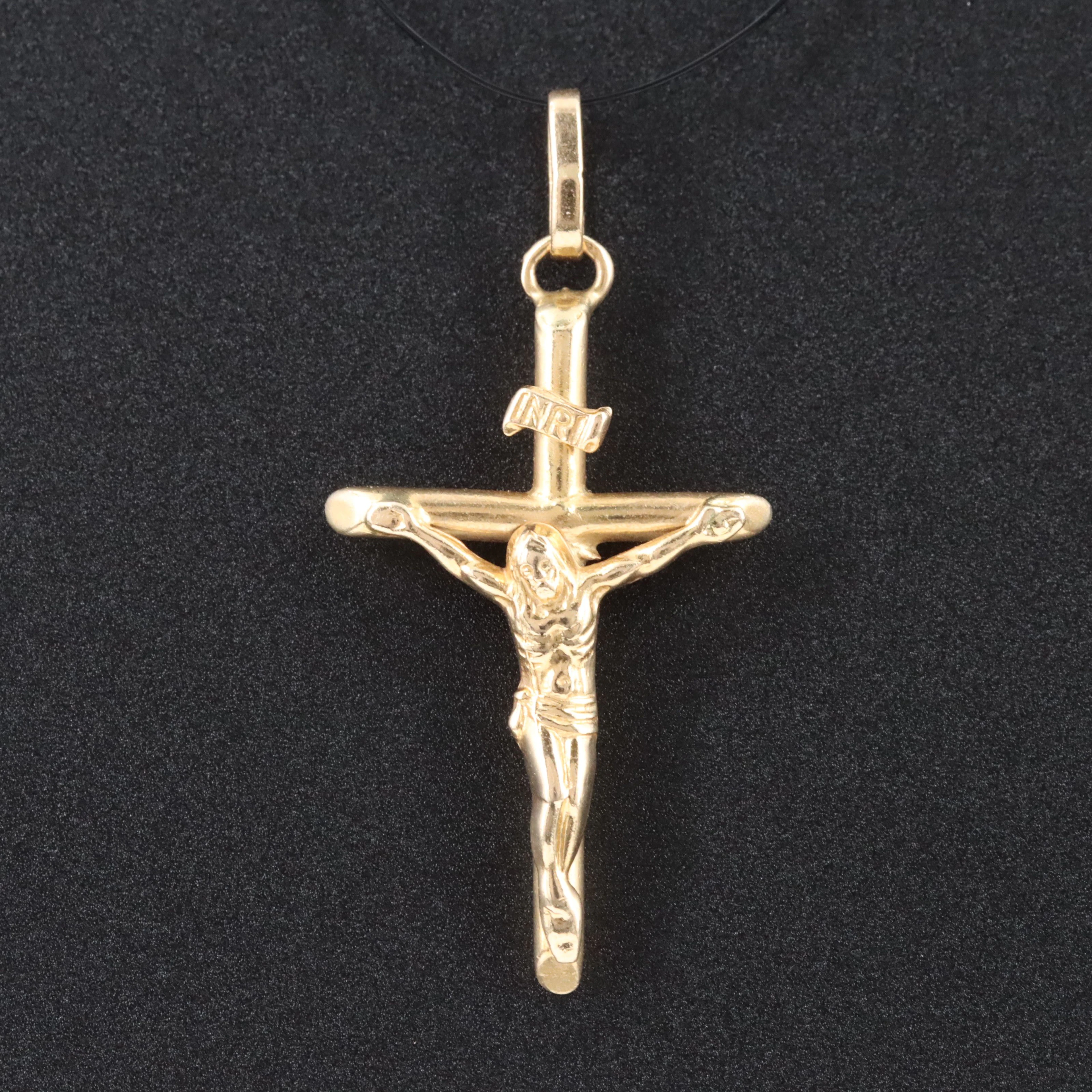 14K Crucifix Pendant