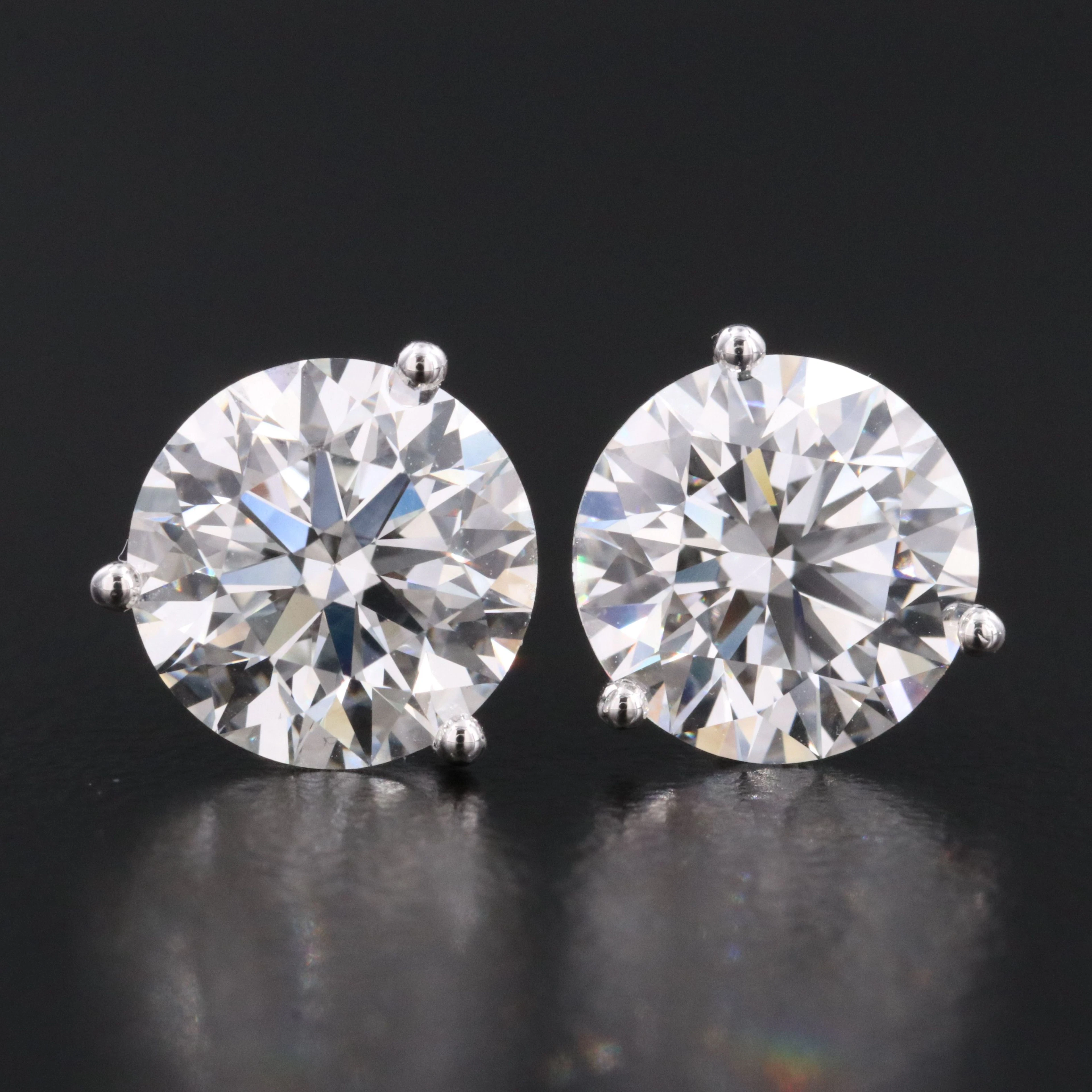 14K 5.04 CTW Lab Grown Diamond Stud Earrings with IGI Reports