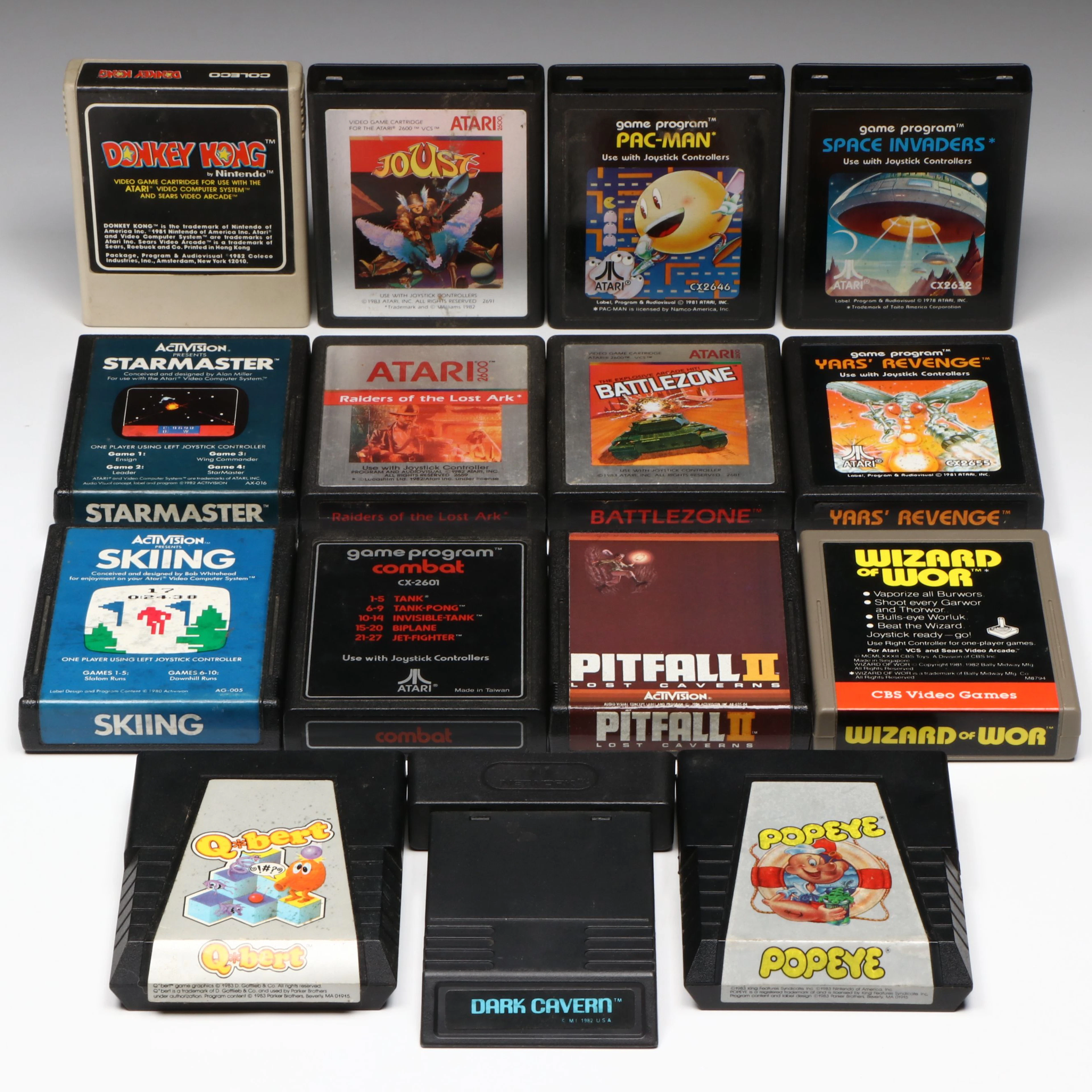 Atari 2600 Games Featuring "Pac-Man," "Space Invaders," "Starmaster" and More