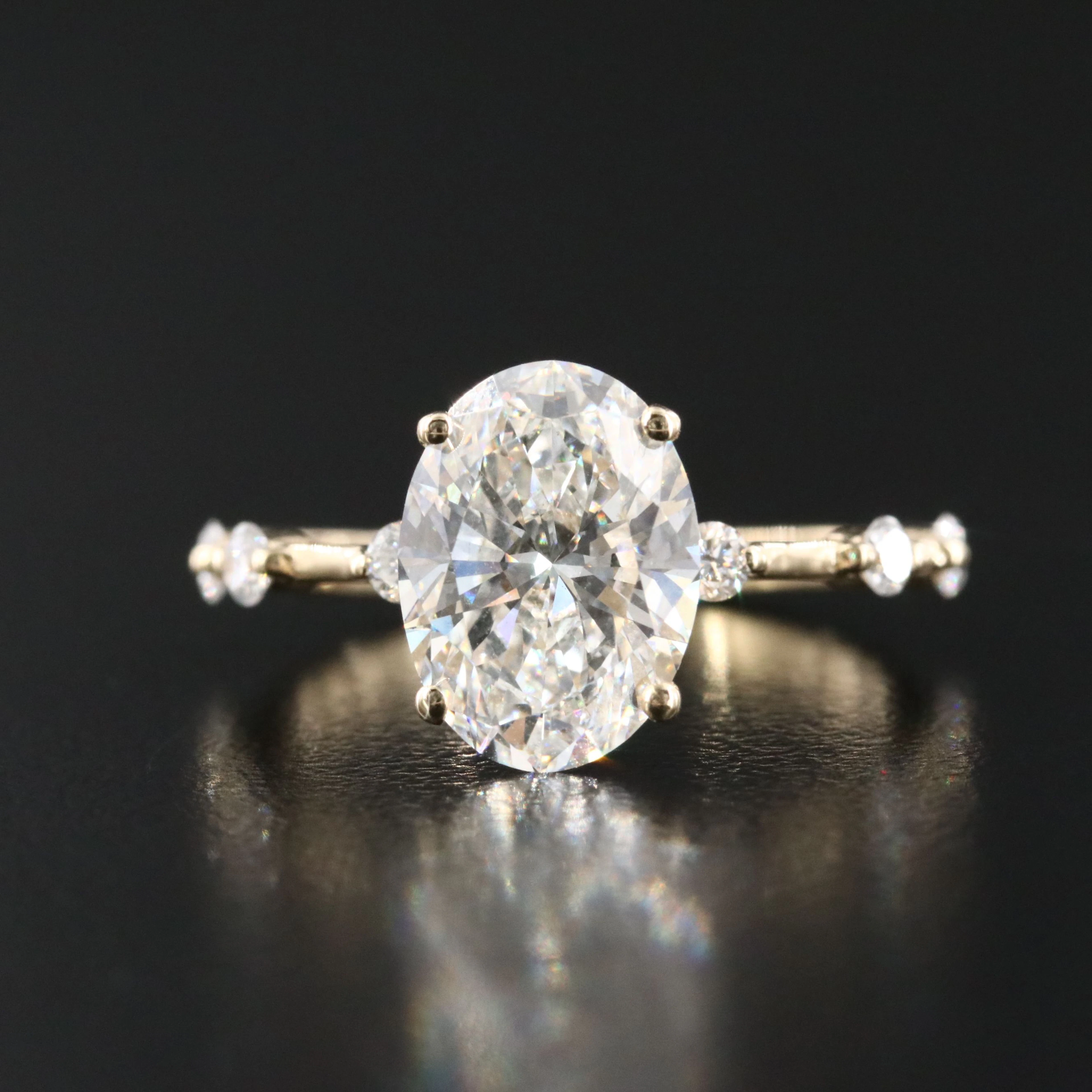 14K 3.24 CTW Lab Grown Diamond Ring with IGI Report