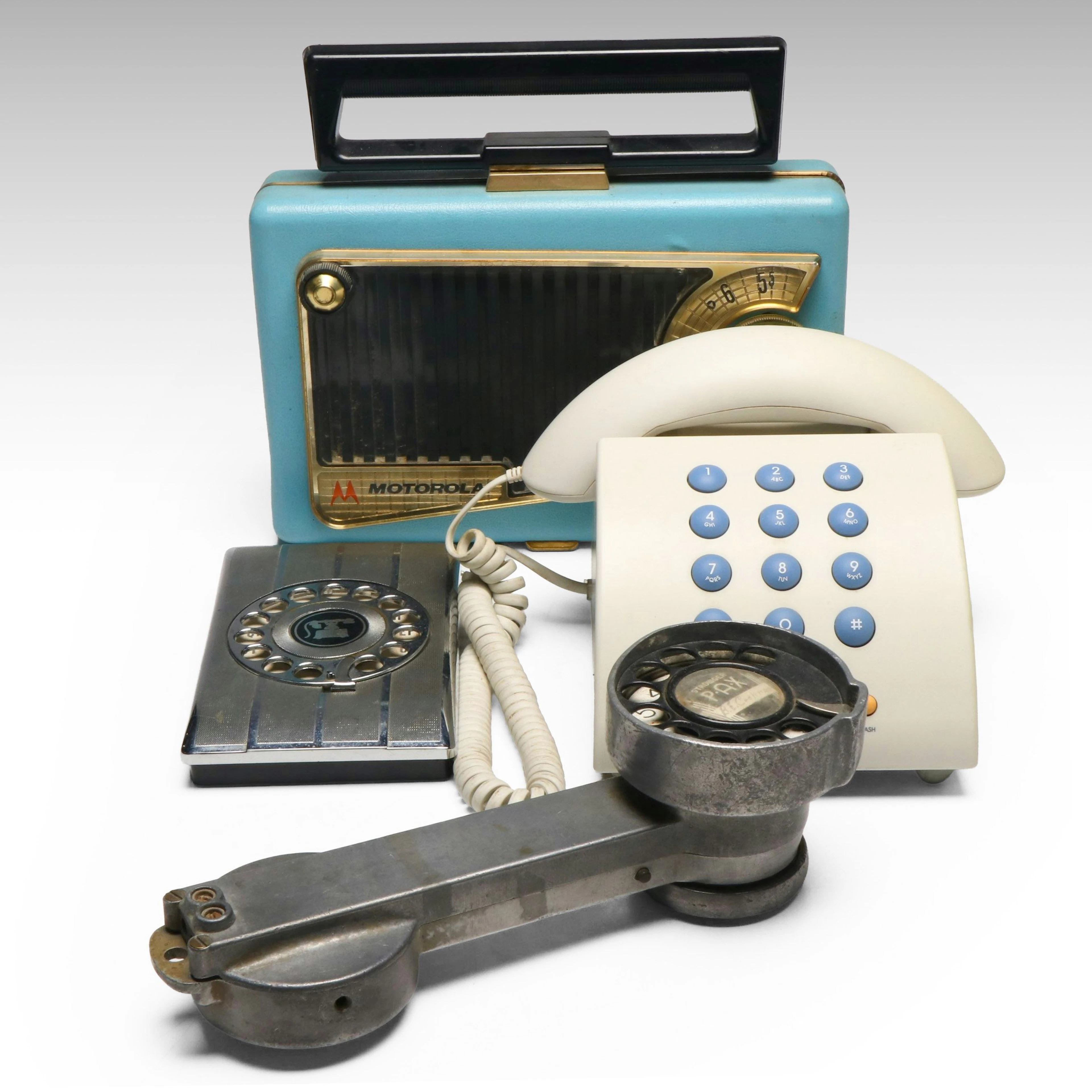 Michael Graves Design and Other Vintage Telephones with Motorola Radio