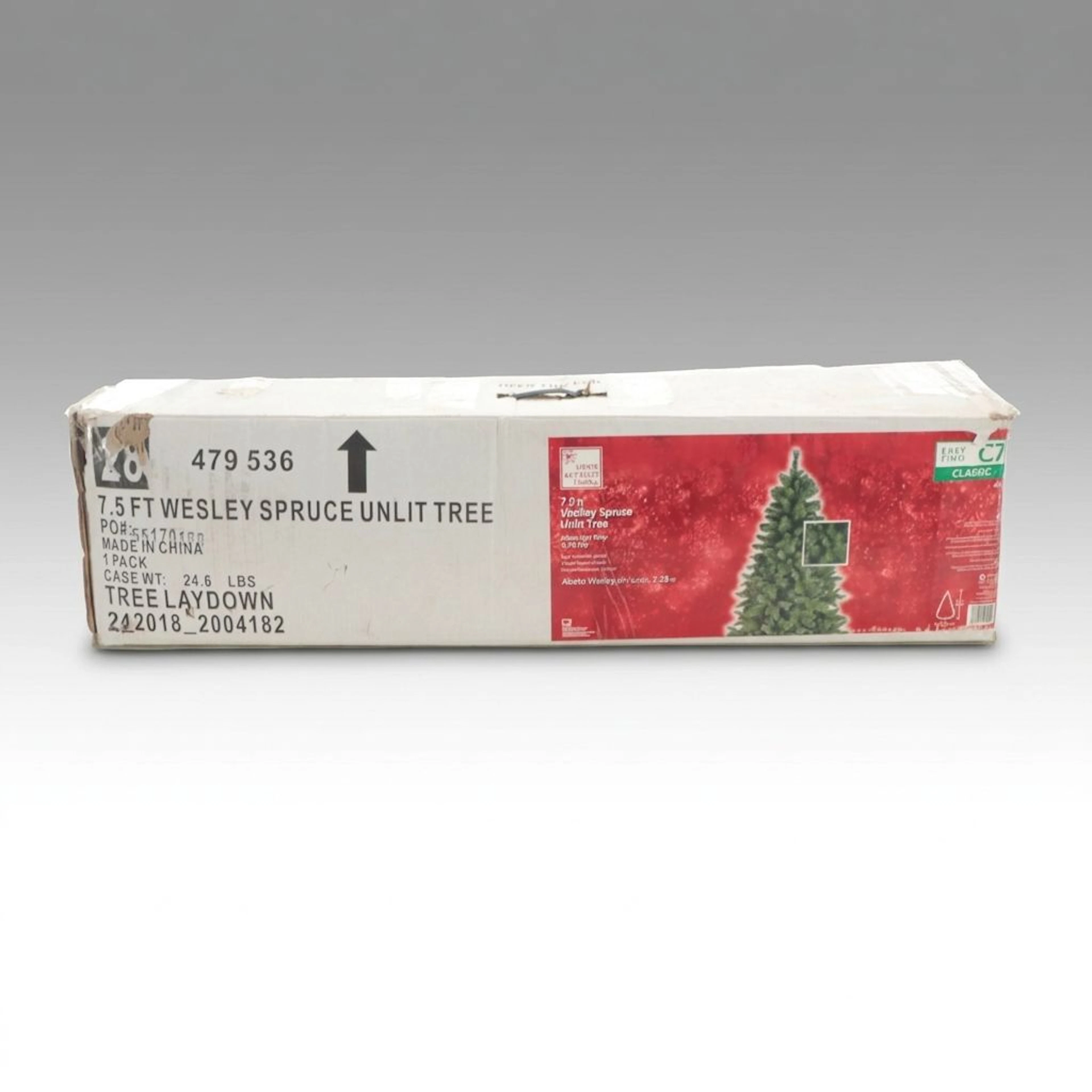 Home Accents Holiday 7.5 ft. Wesley Spruce Unlit Christmas Tree