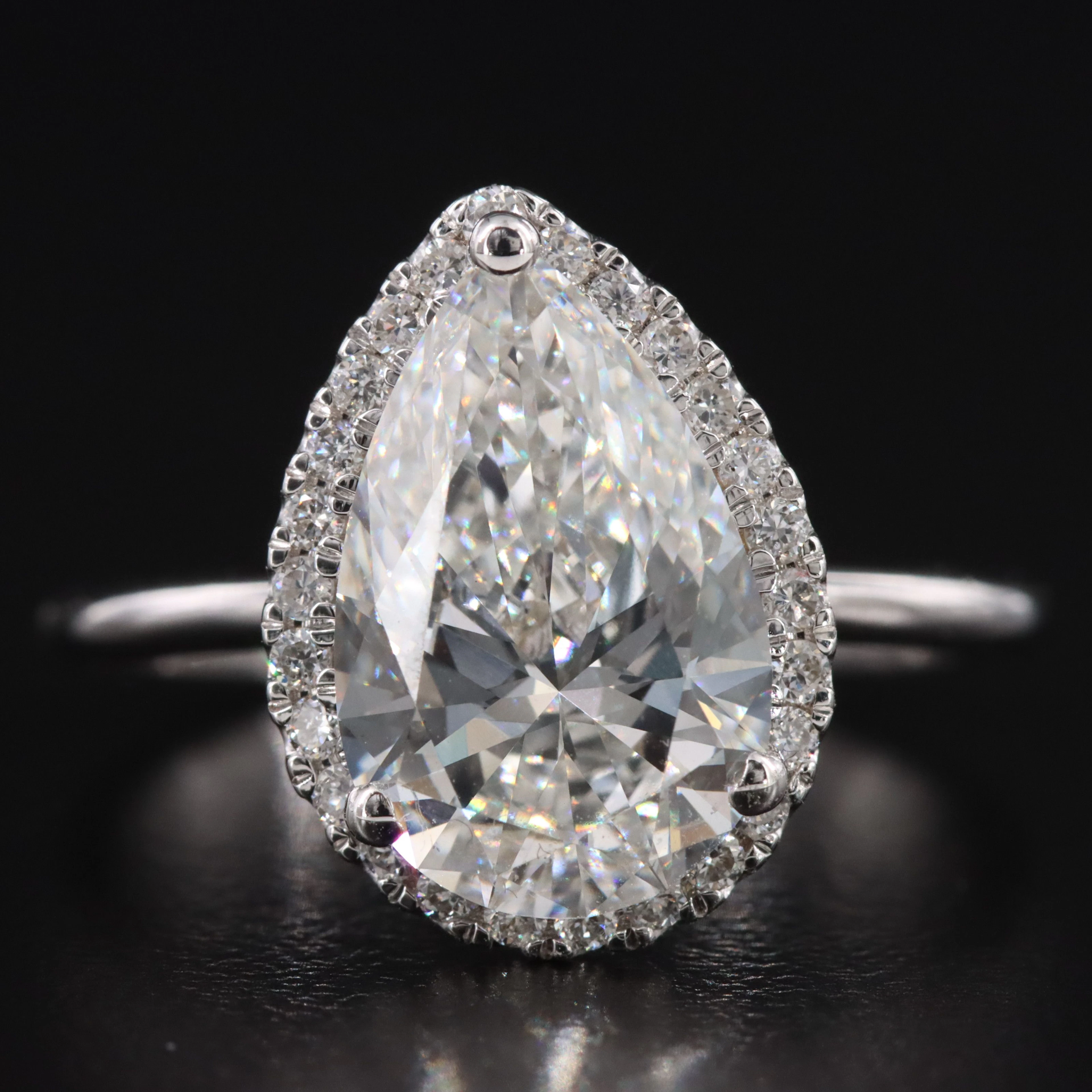 14K 3.20 CTW Lab Grown Diamond Ring with Online IGI Report
