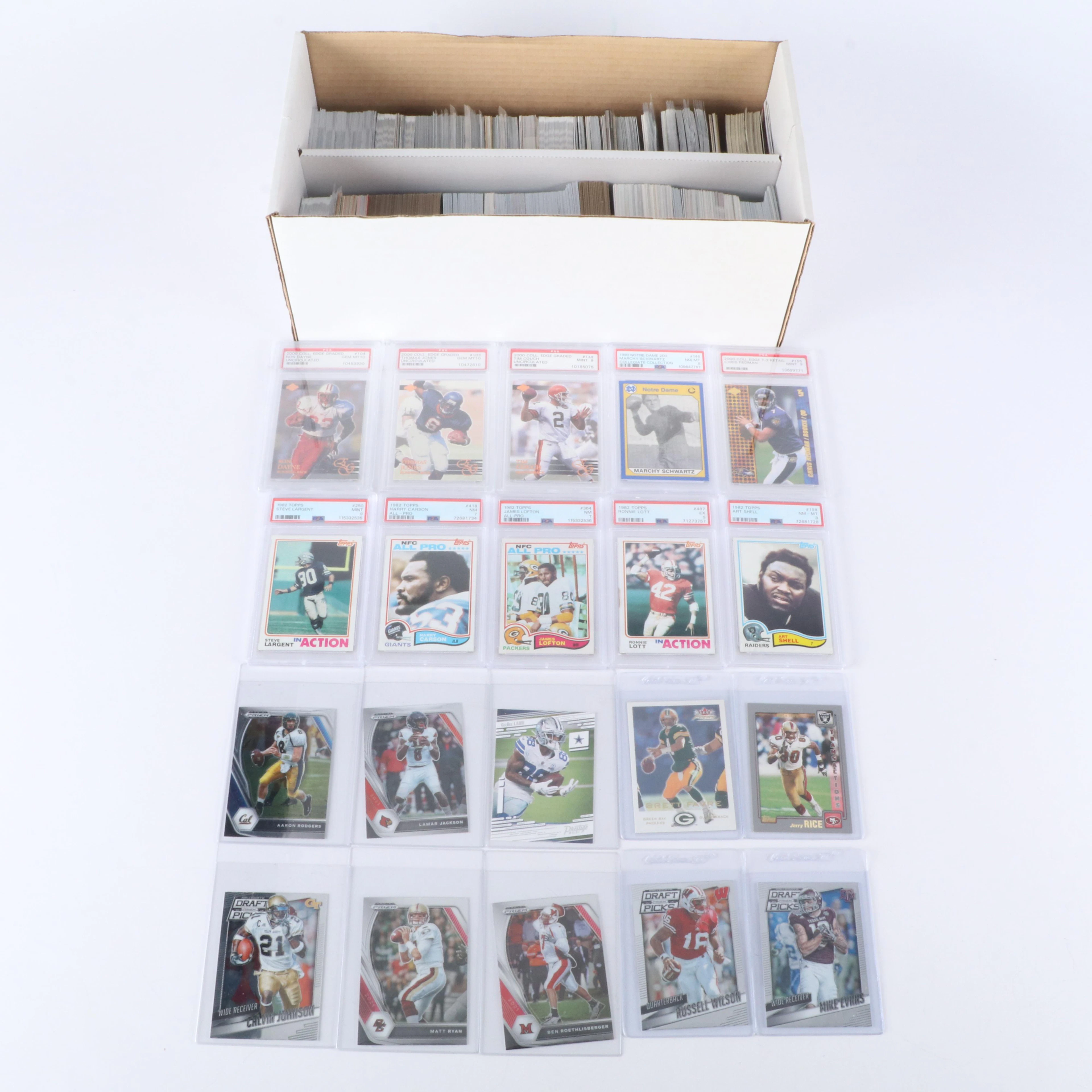 1,000+ Football Cards Featuring PSA Graded Art Shell, Ronnie Lott, James Lofton