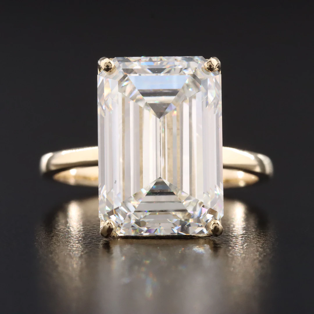 14K 10.46 CT Lab Grown Diamond Ring with IGI Report