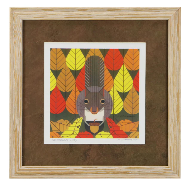 After Charley Harper Offset Lithograph "Squirreled Away"
