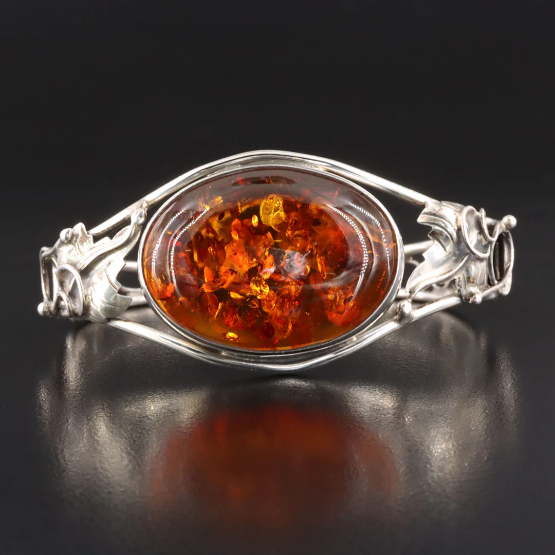 Polish Sterling Amber Ivy Bracelet
