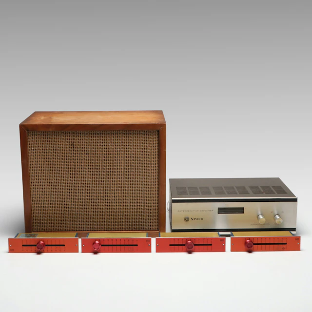 Nivico Vacuum Tube Reverberation Amplifier with Sound Board Faders and Speaker