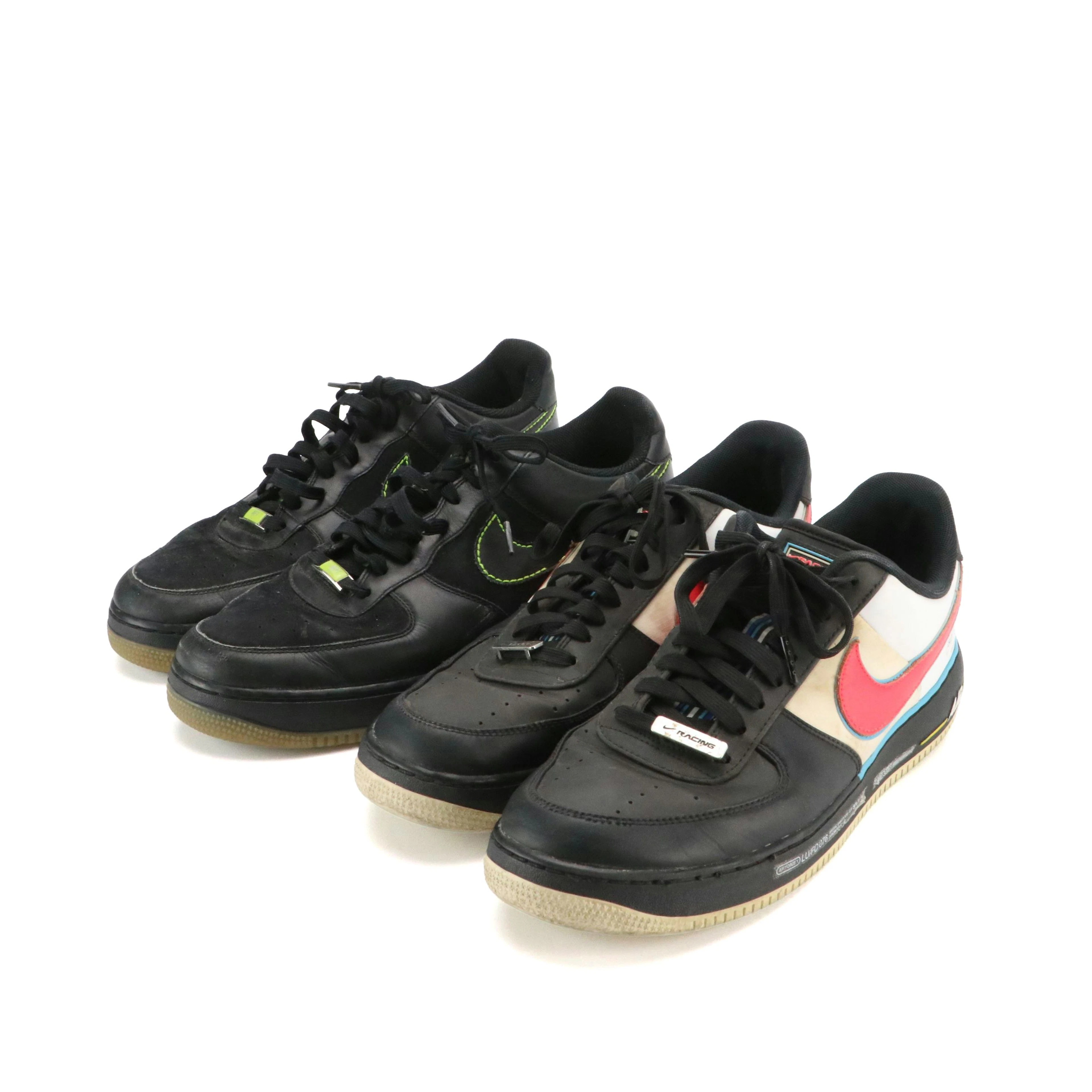 Men's Nike Air Force 1 "Motorsport" and "Black Volt" Sneakers