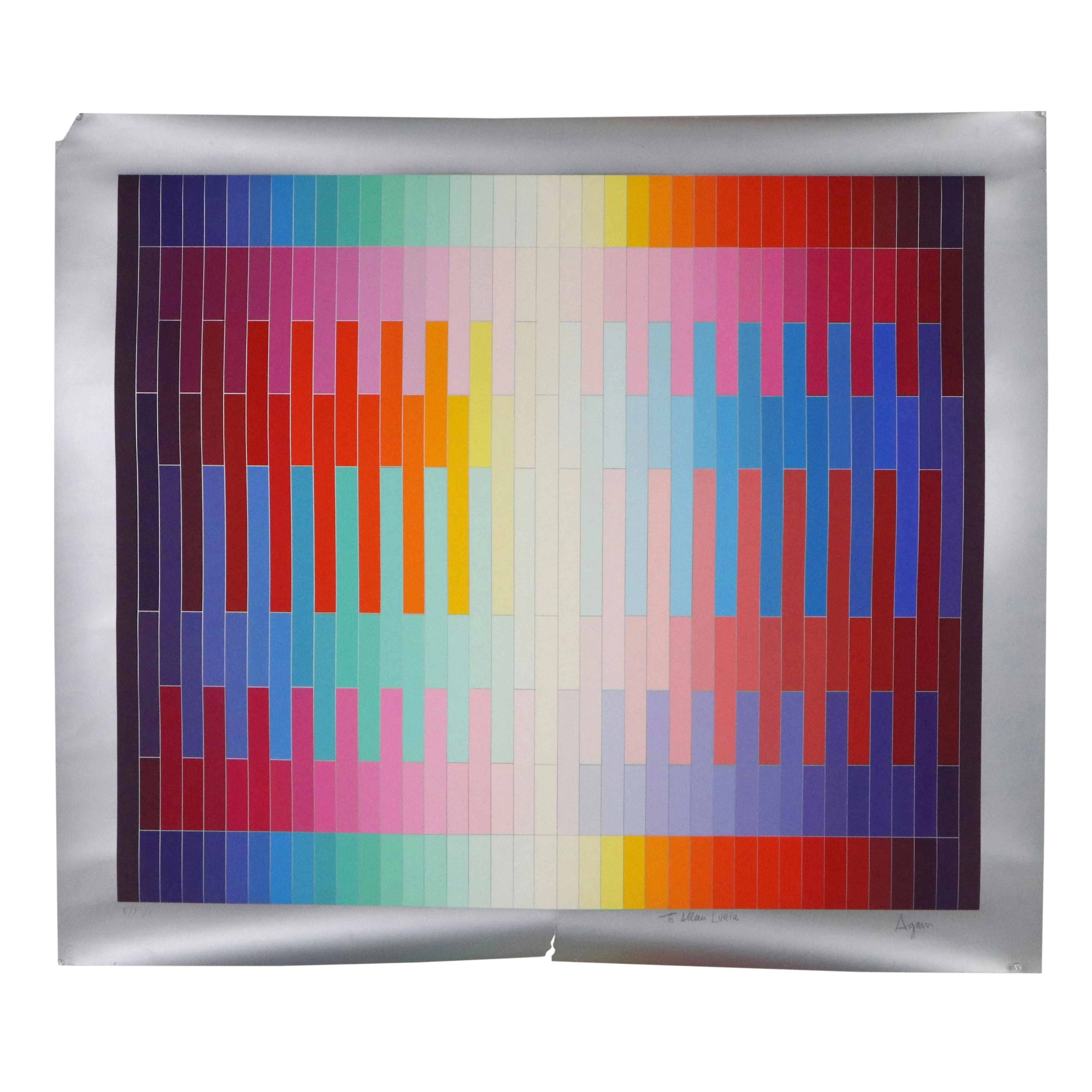 Yaacov Agam Op Art Serigraph "Magic Rainbow I," Circa 1981