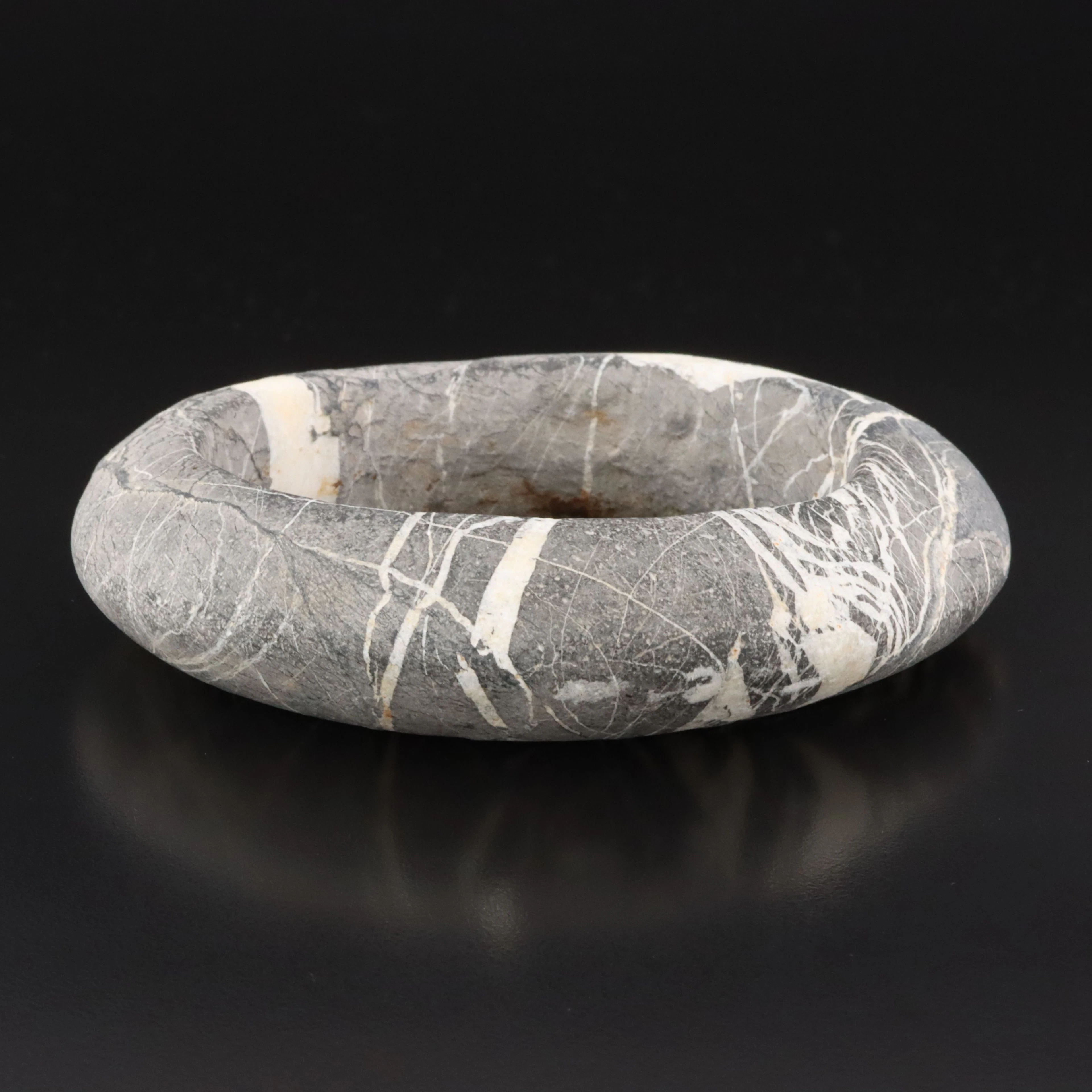 Vintage Mali African Granite Stone Bangle Attributed to the Dogon People