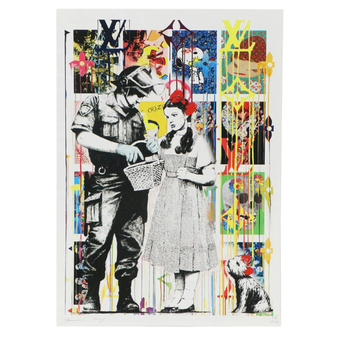 Death NYC Pop Art Graphic Print Homage to Banksy x The Wizard of Oz, 2023