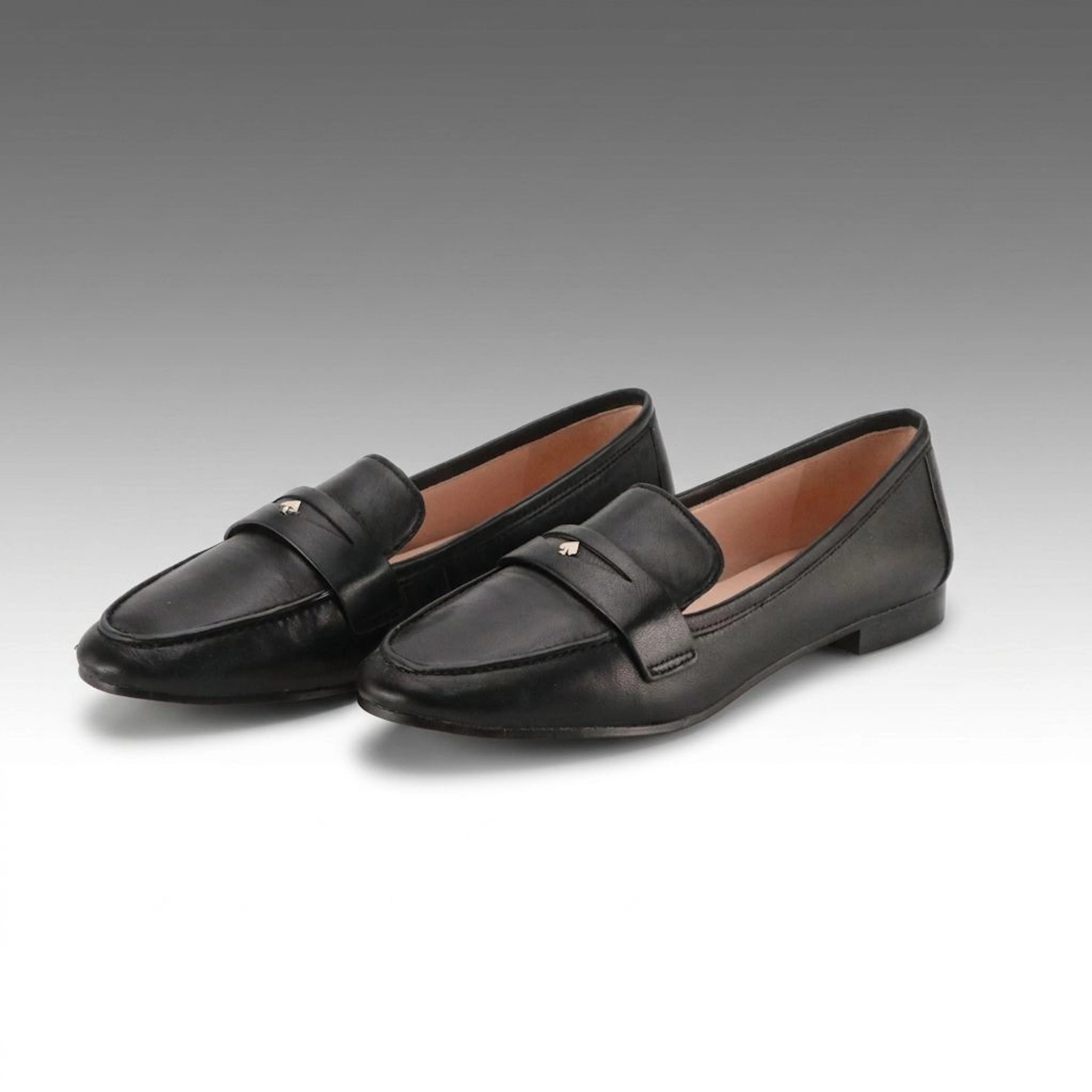 Kate Spade Cara Loafers in Black Leather with Box
