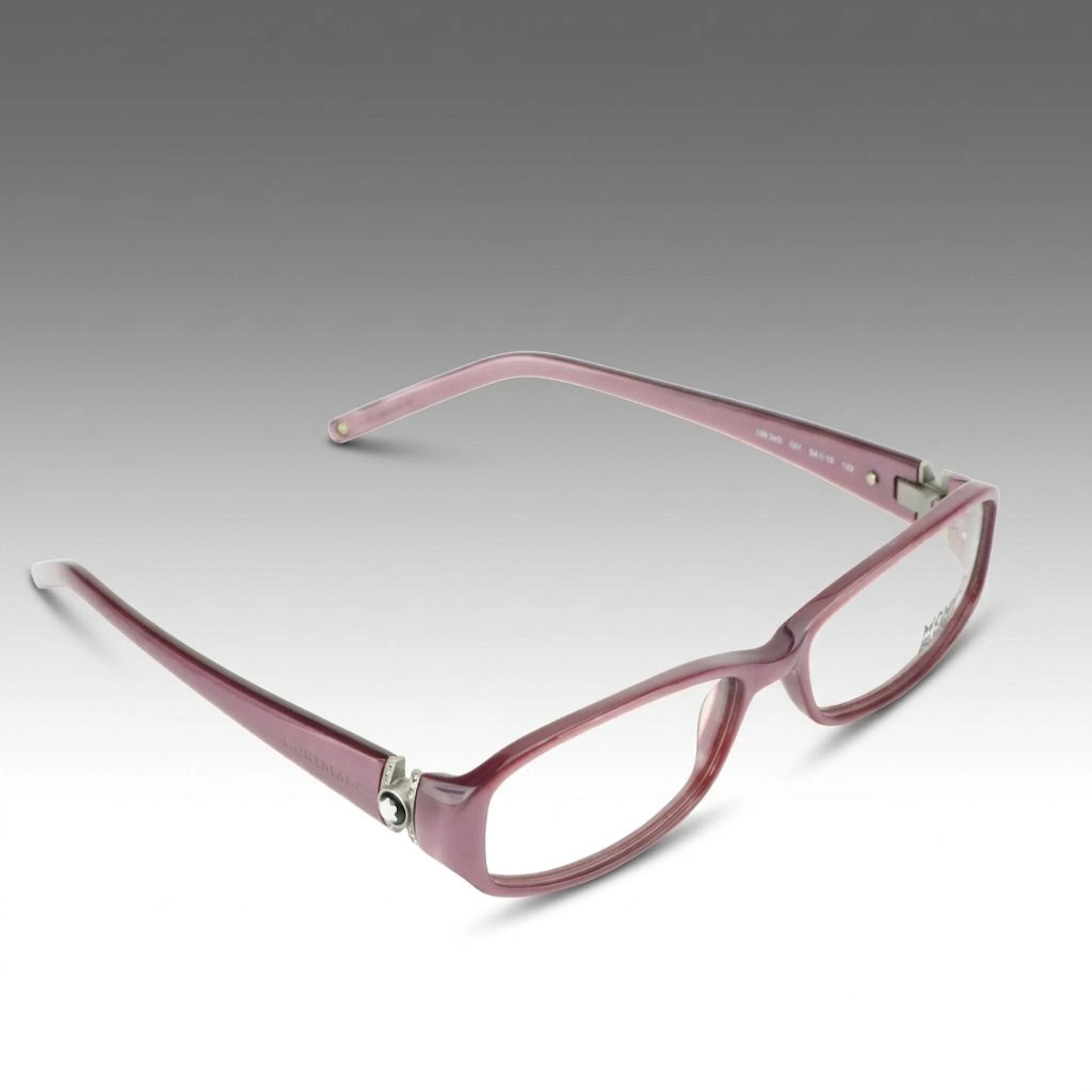 Montblanc MB 343 081 Purple Rectangular Prescription Glasses