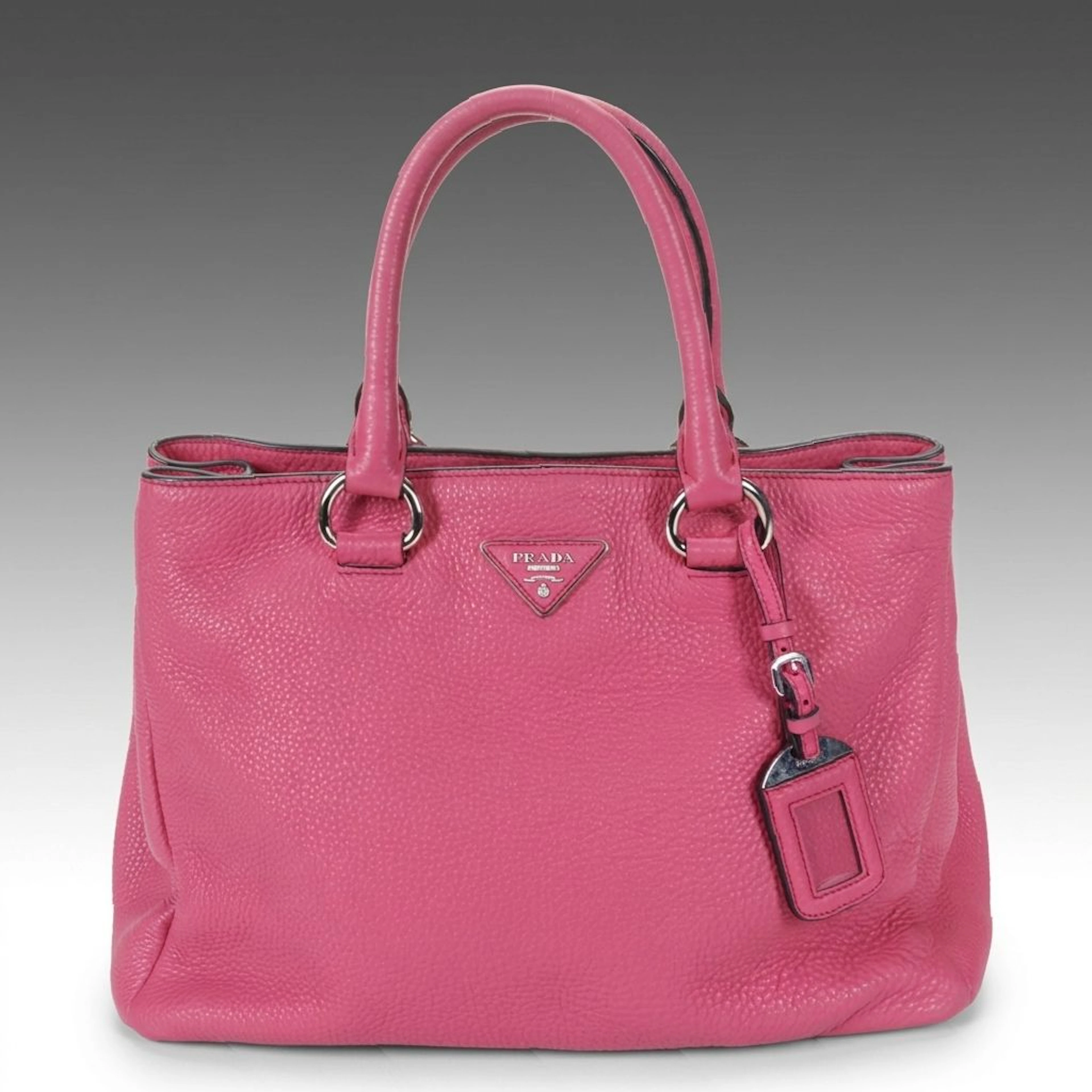 Prada Two-Way Tote Bag in Pink Vitello Daino Leather