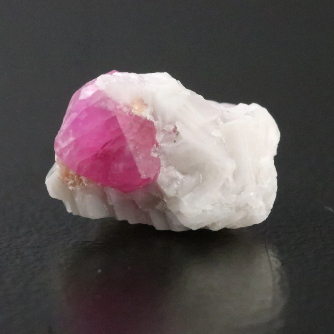 Loose Ruby on Quartz Crystal
