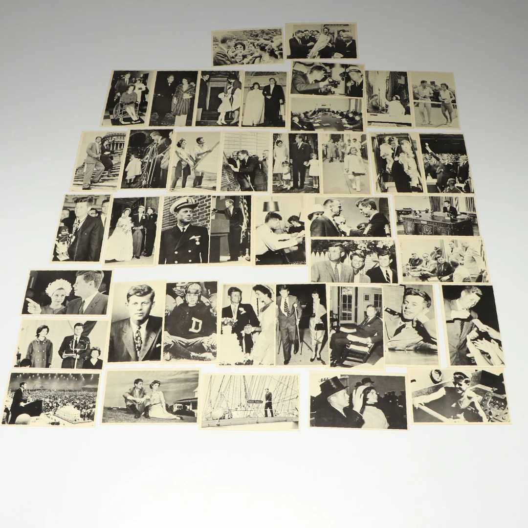 Group of Forty-One Early 1960s John F. Kennedy Photo Trading Cards