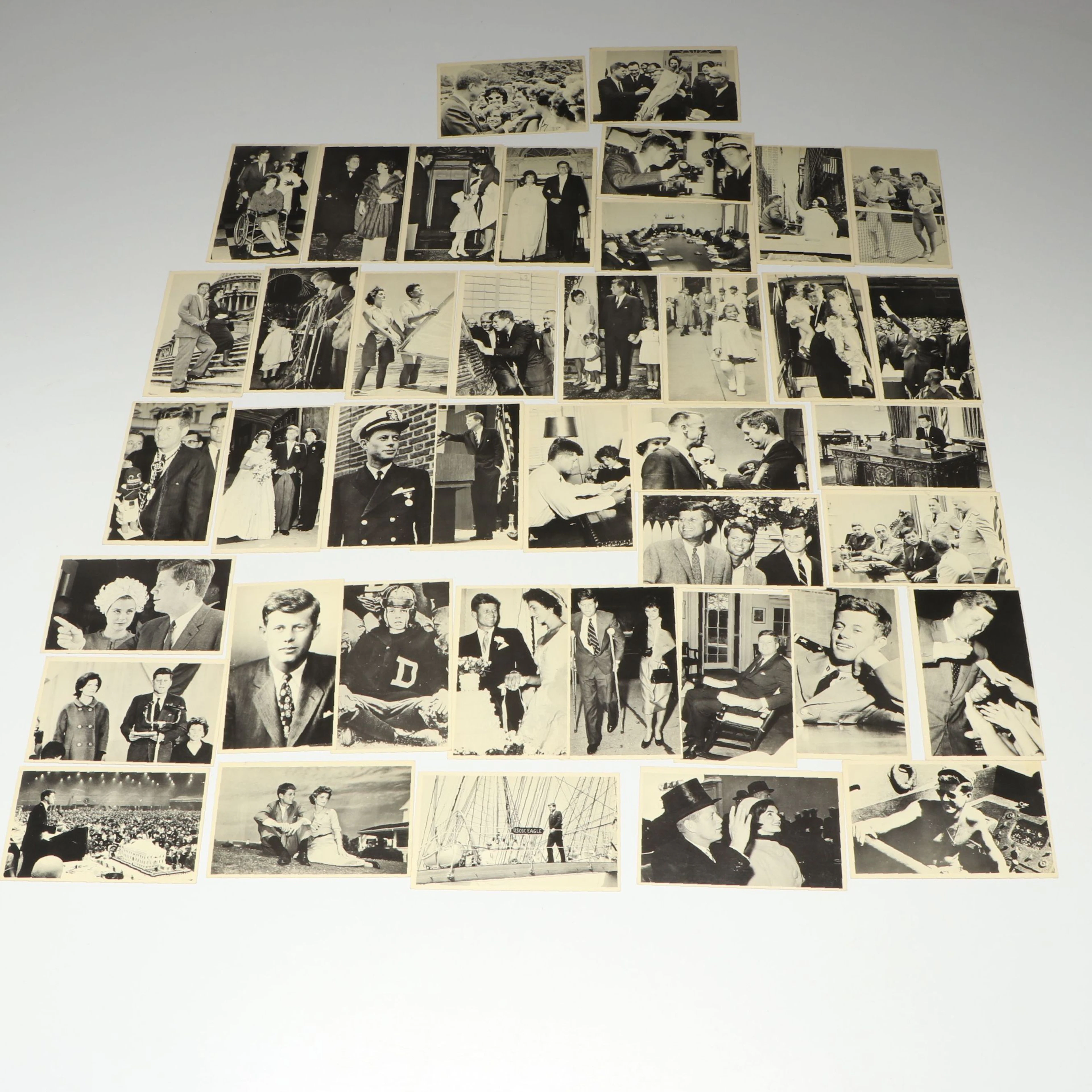 Group of Forty-One Early 1960s John F. Kennedy Photo Trading Cards