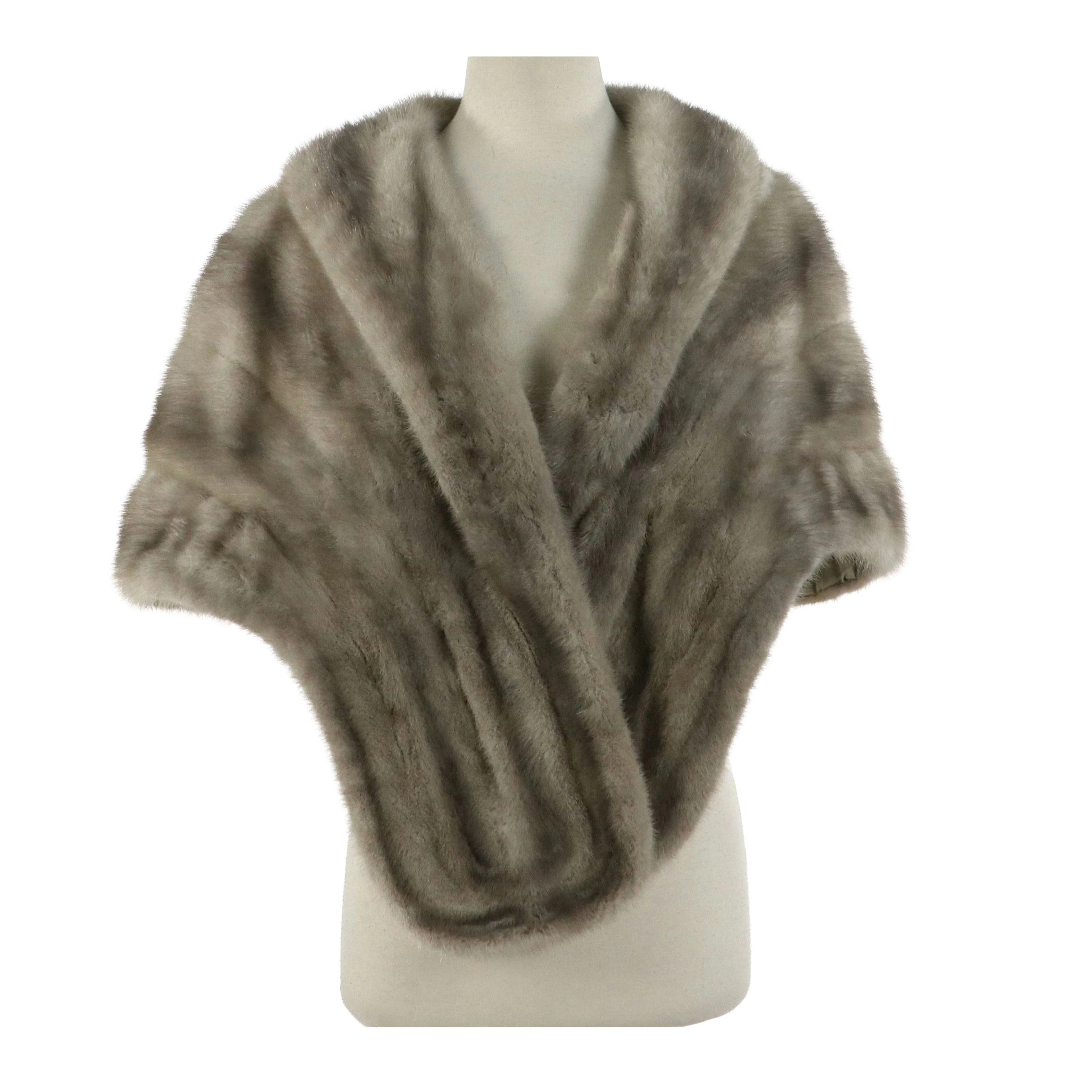 Sapphire Mink Fur Collared Stole from Hovland-Swanson Furs, Vintage