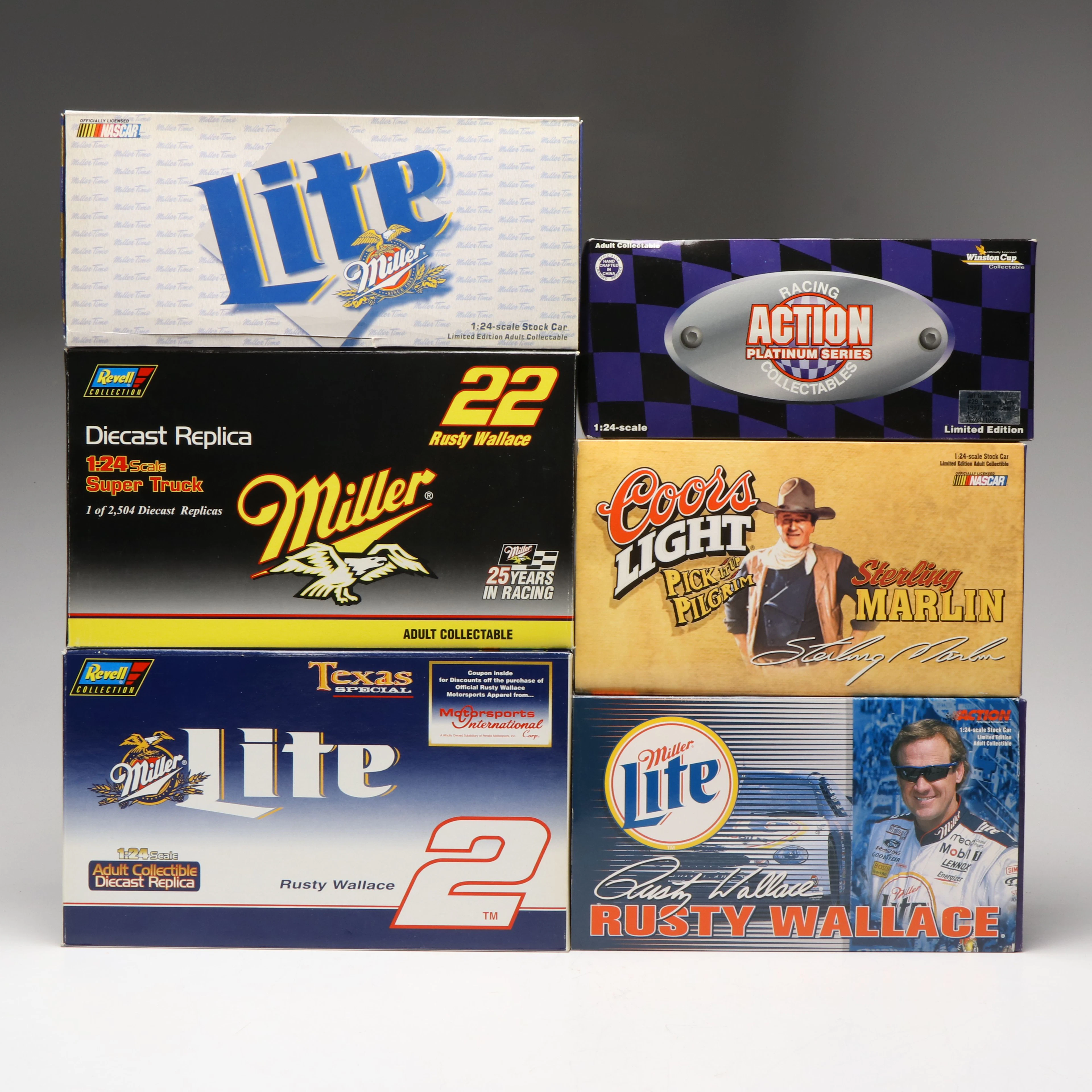Revell and Action Rusty Wallace, Sterling Martin and More Diecast Race Cars