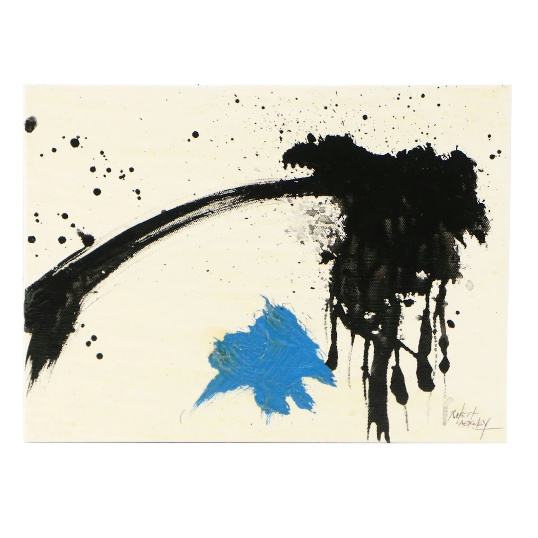 Robert R. Lackney Expressionist Acrylic Painting "Expulsion," 21st Century