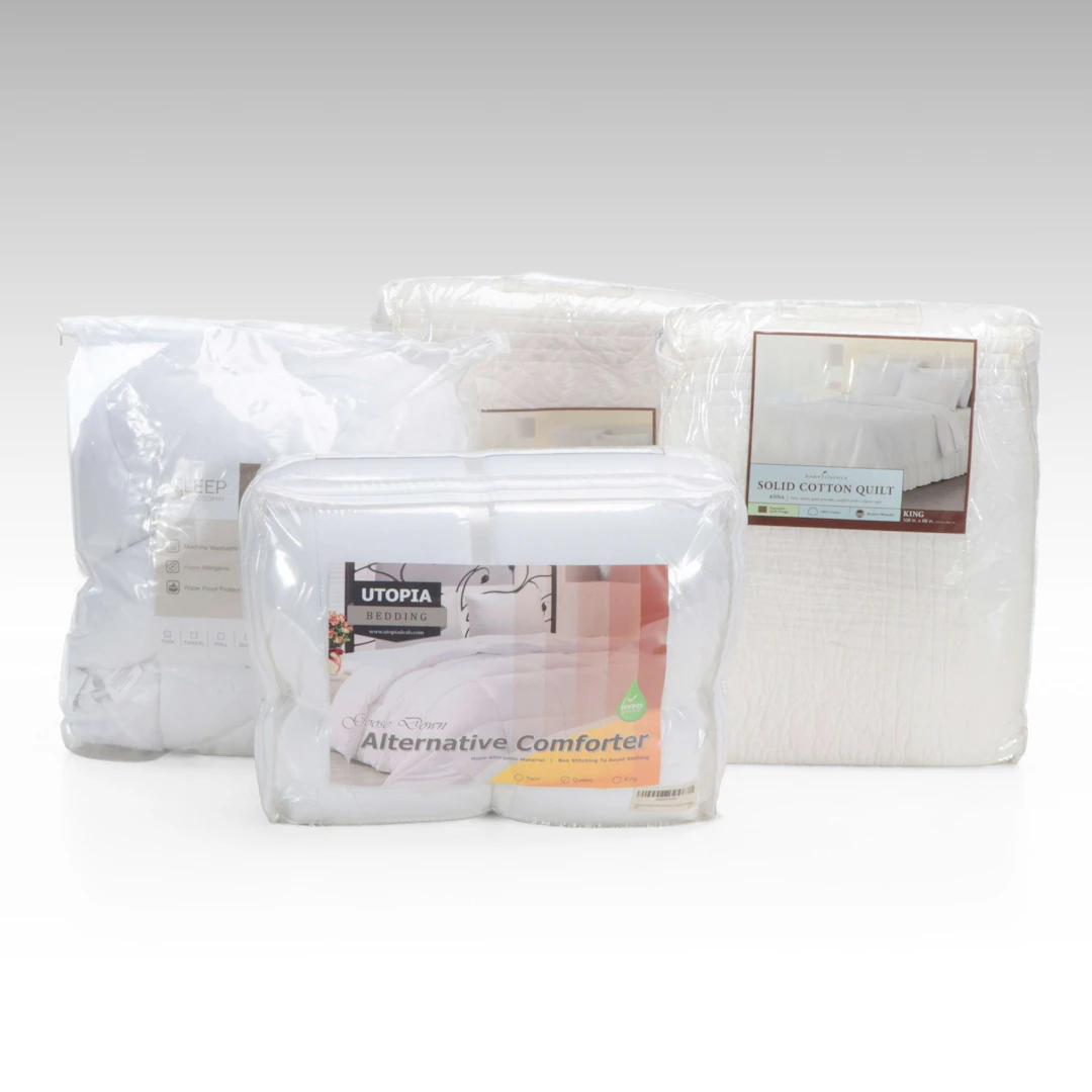 Home Classics "Anna" King Size Cotton Quilts with Other Bedding