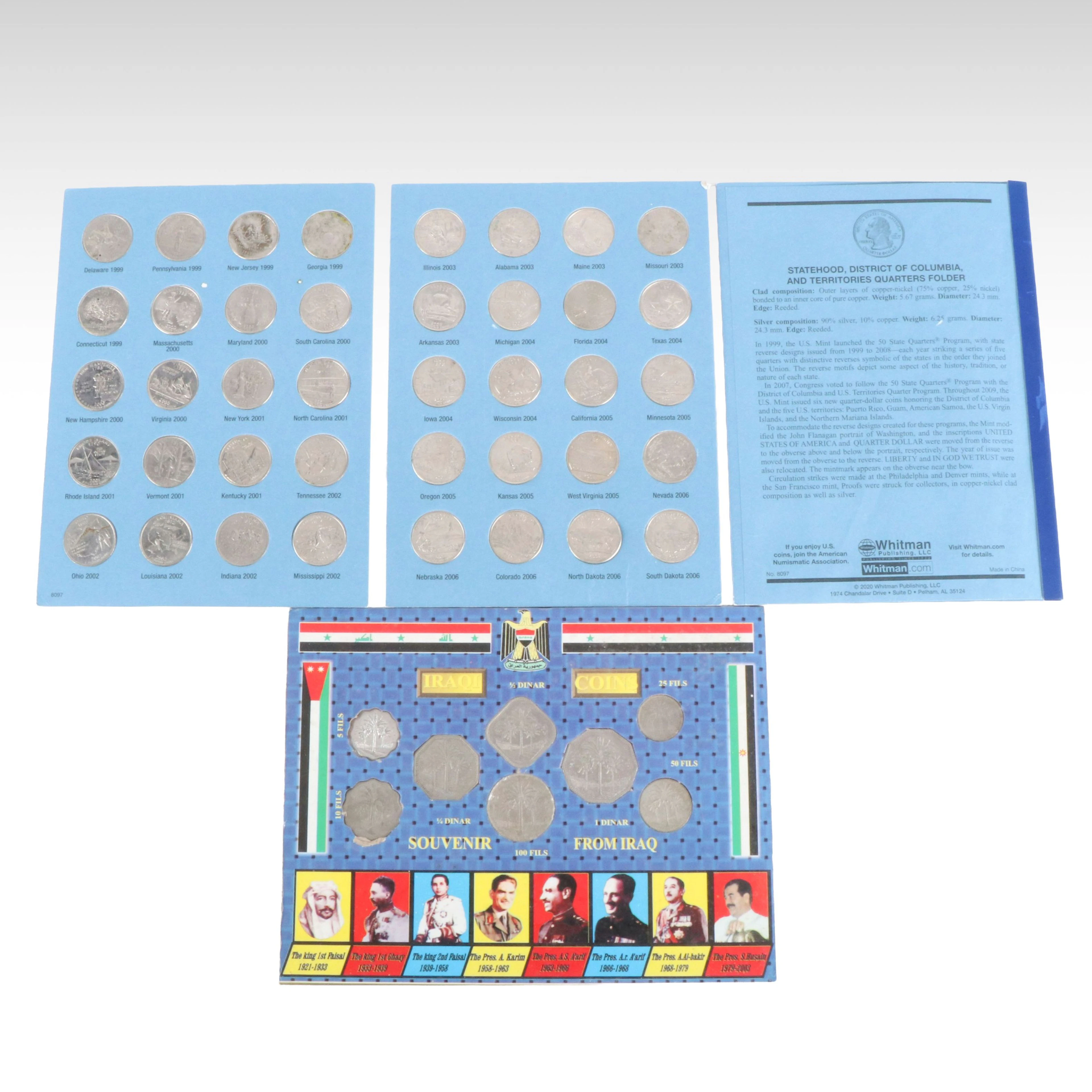 U.S. State Quarter Set and an Iraq Coin Set
