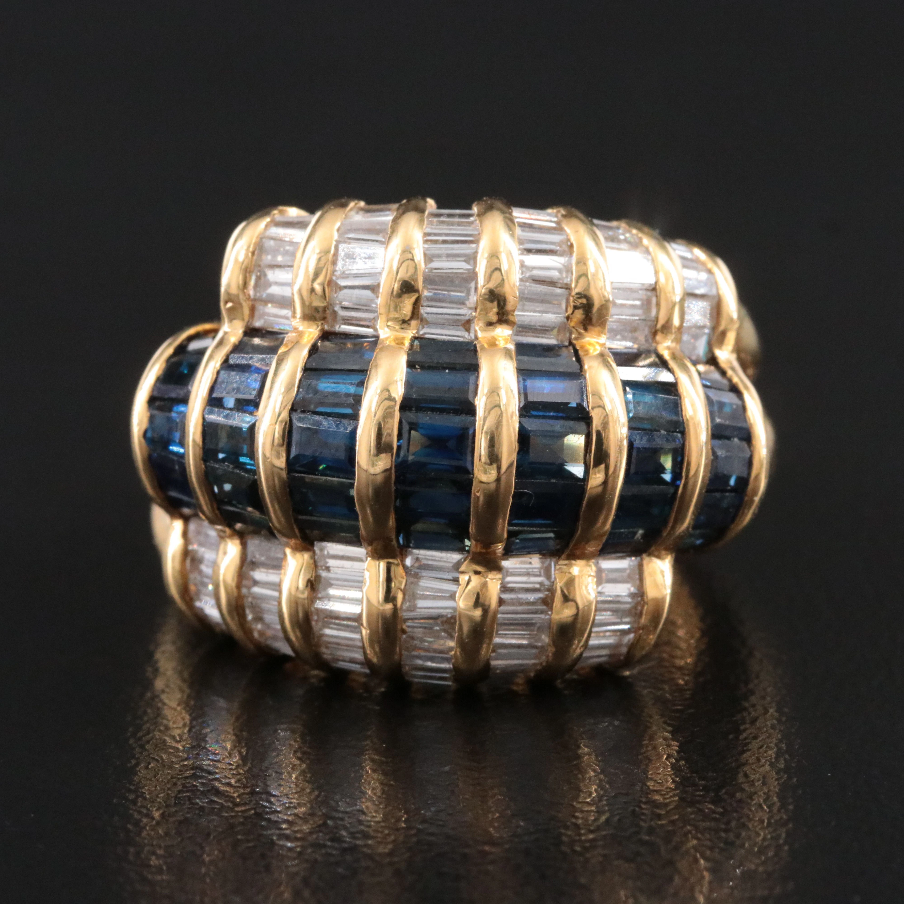 Le Vian 18K Sapphire and Diamond Bypass Ring