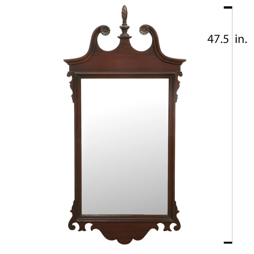 Chippendale Style Mahogany Finished Wall Mirror